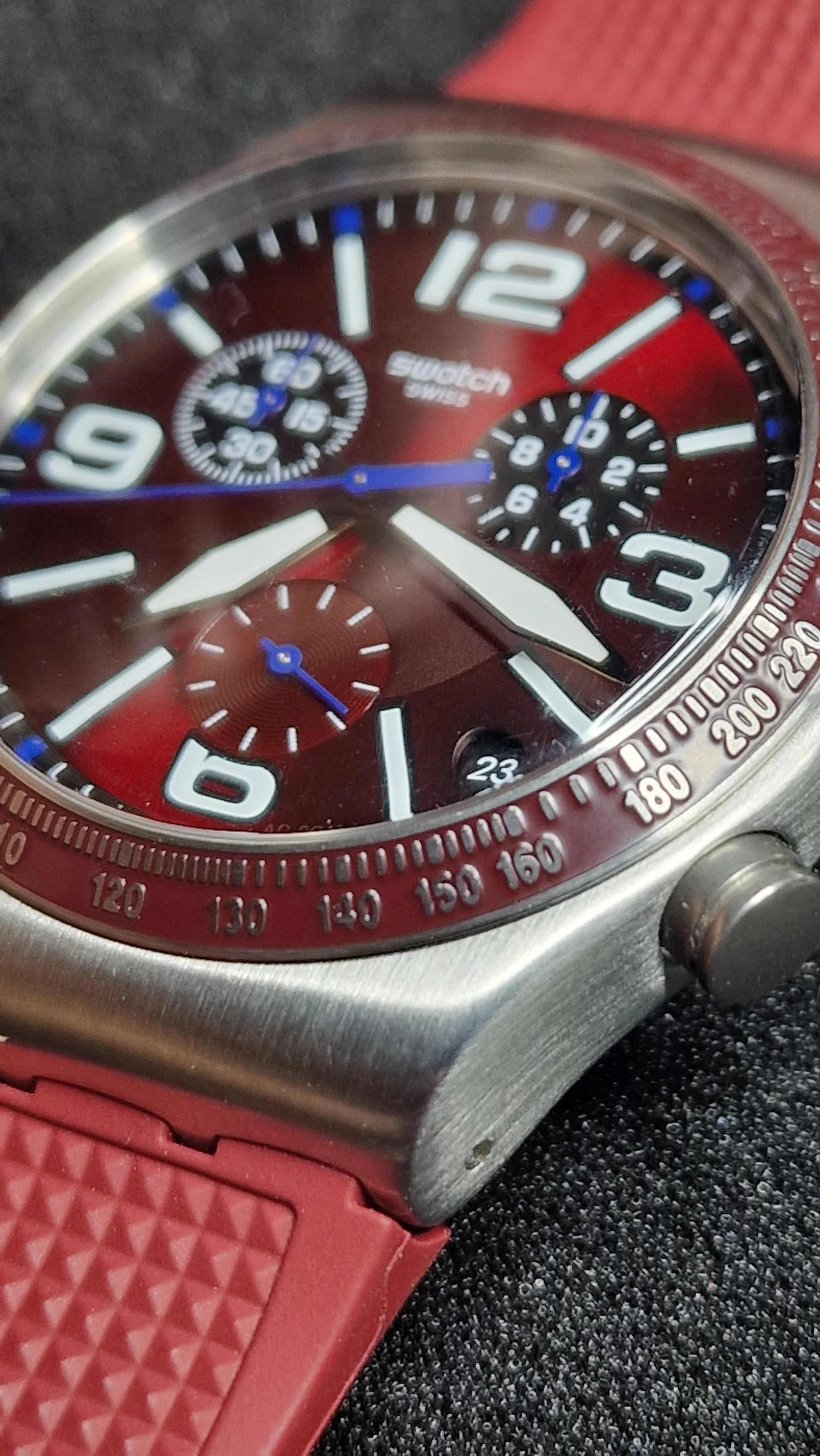 ⏱ Swatch Irony Chrono YVS464 “Wine Grid” (AG2019) - 18