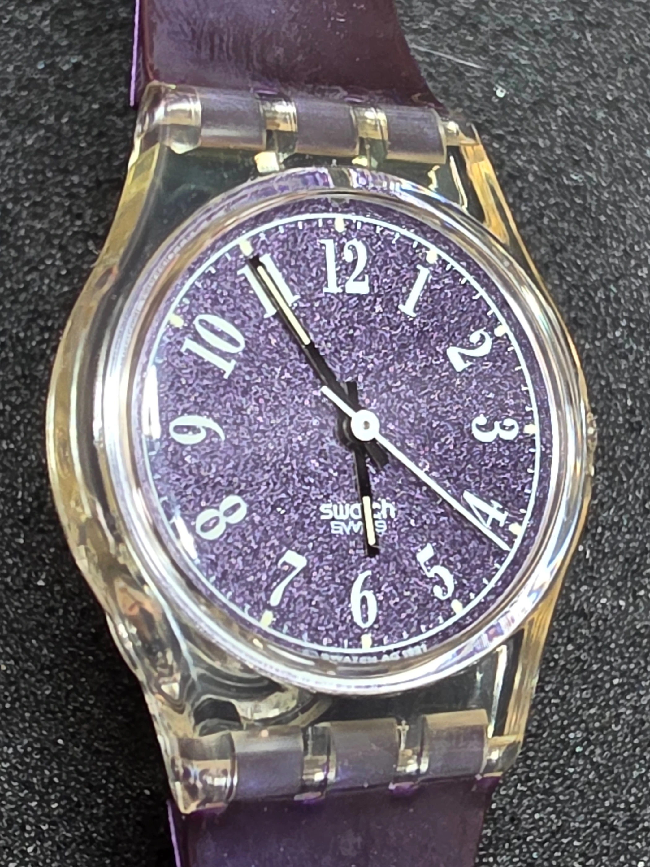 Swatch Lady Barbarella LK137 – 1992 – NOS – Purple Dial – view 4
