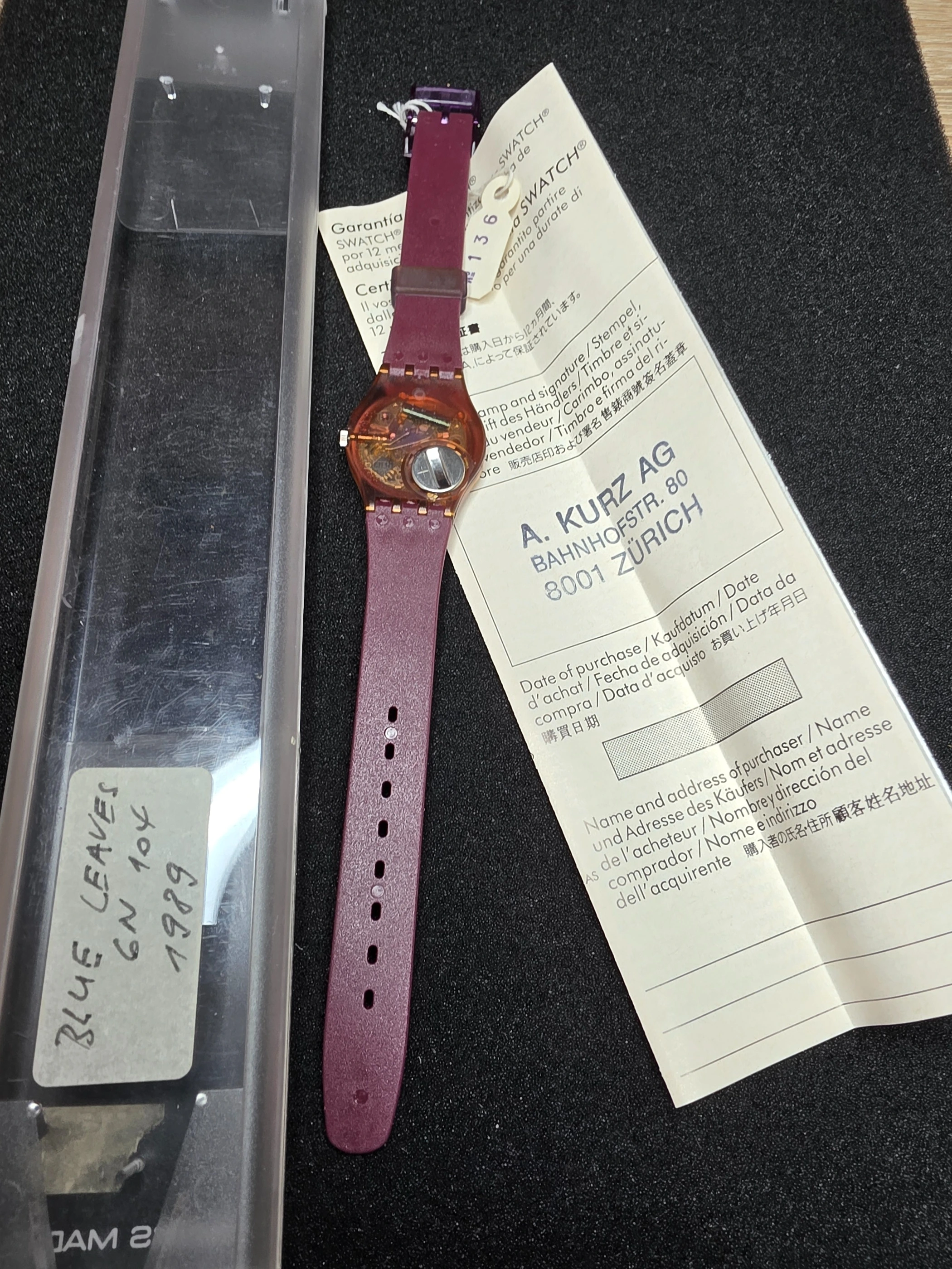 Swatch Lady Beaujolais LR109 – 1989 – NOS – Unique Design – view 3