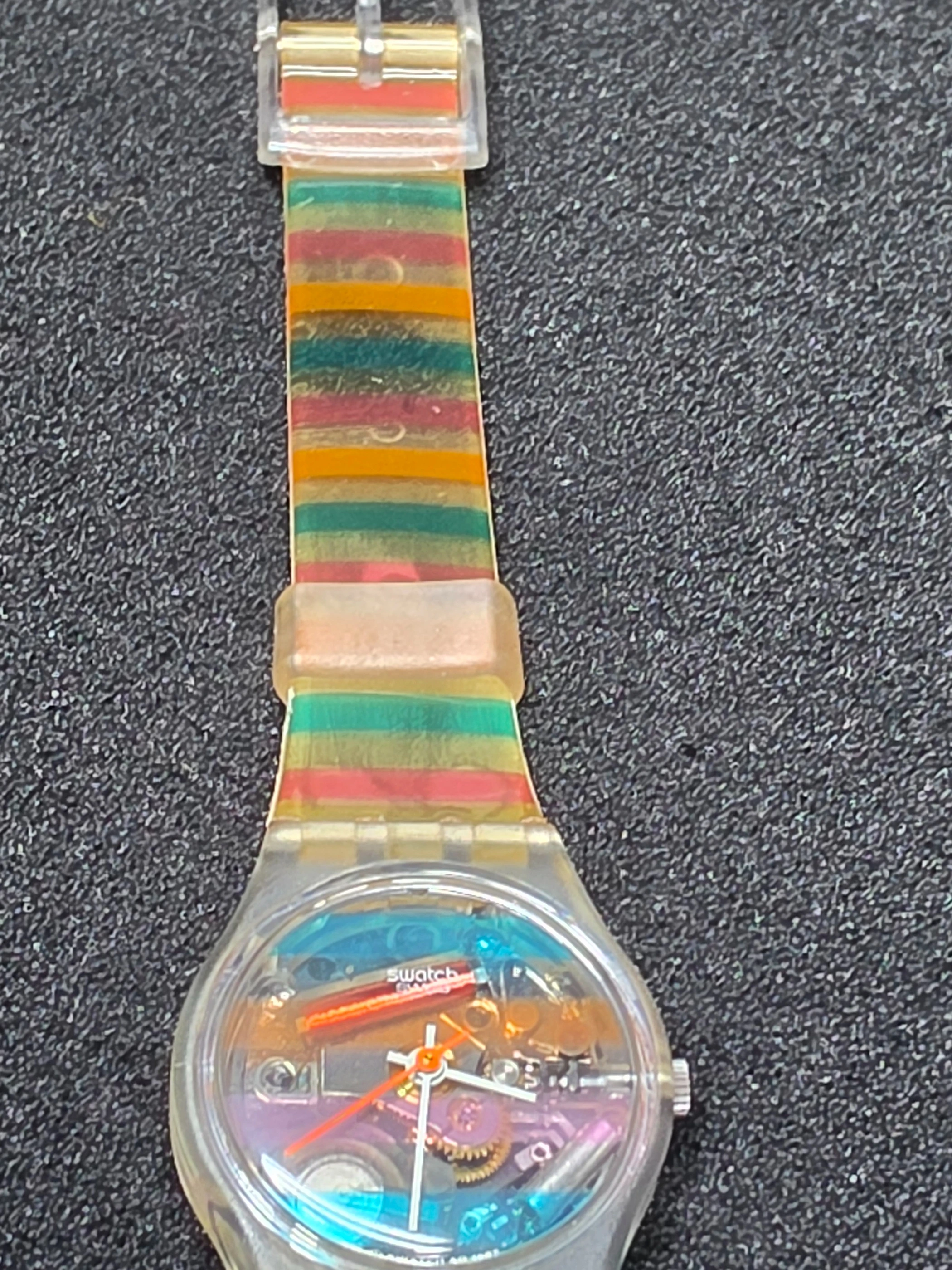 Swatch Lady Belvedere LK105 – 1987 – Very Good – Colorful Strap – view 10