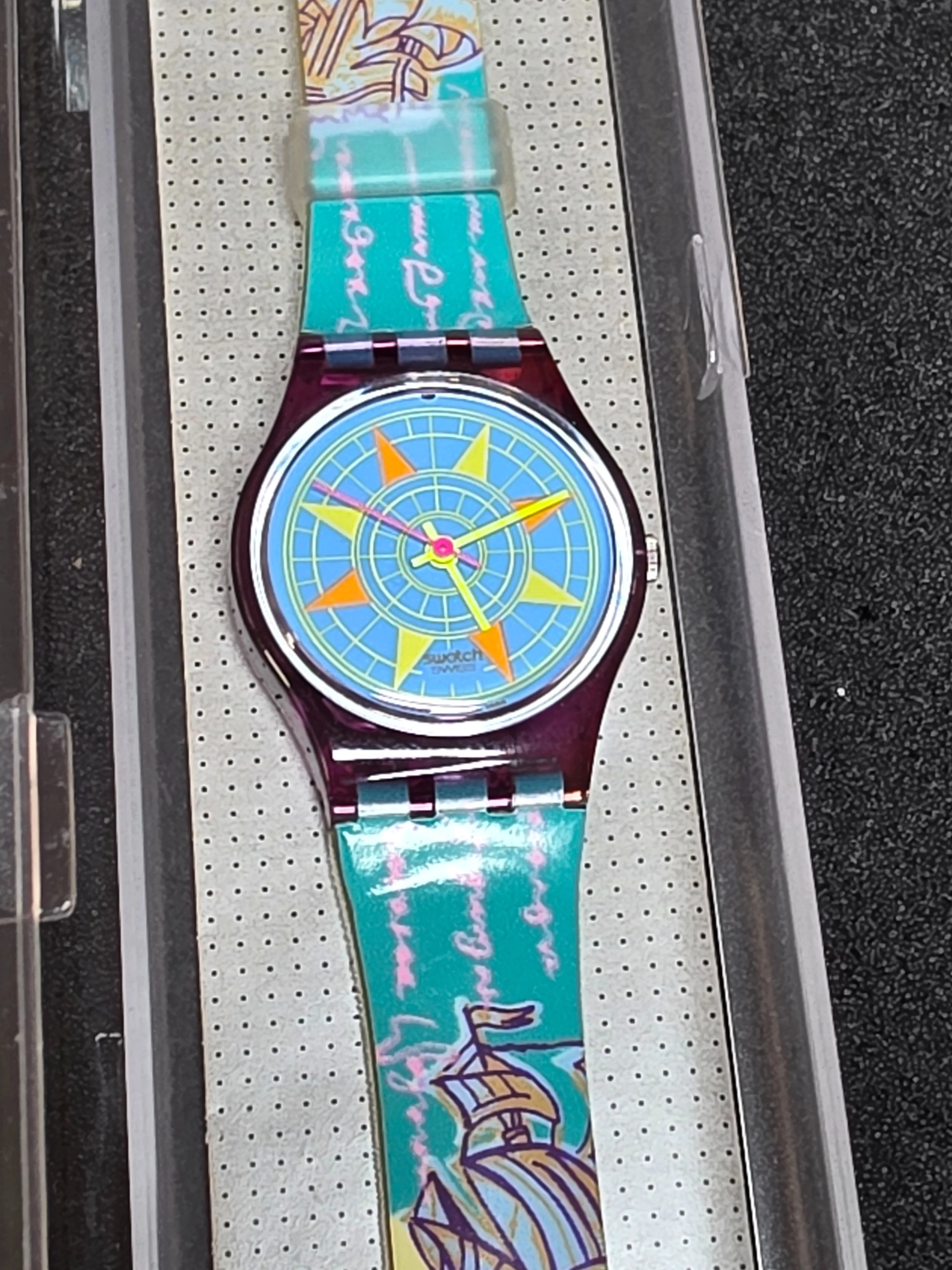 Swatch Lady Compass LV100 – 1991 – Unworn – Nautical Design