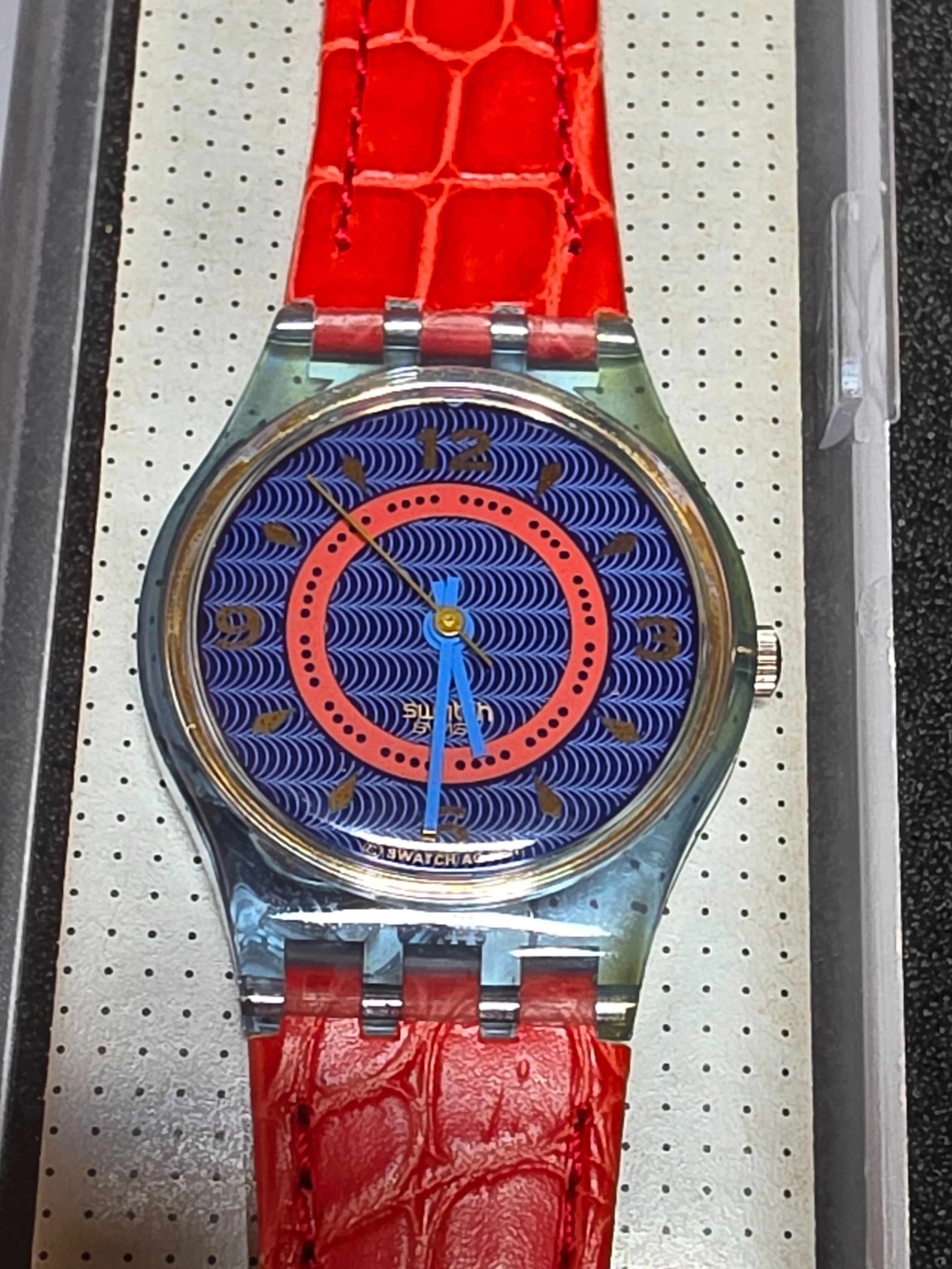 Swatch Lady Gin Rosa LN115 – 1992 – NOS – Blue Dial