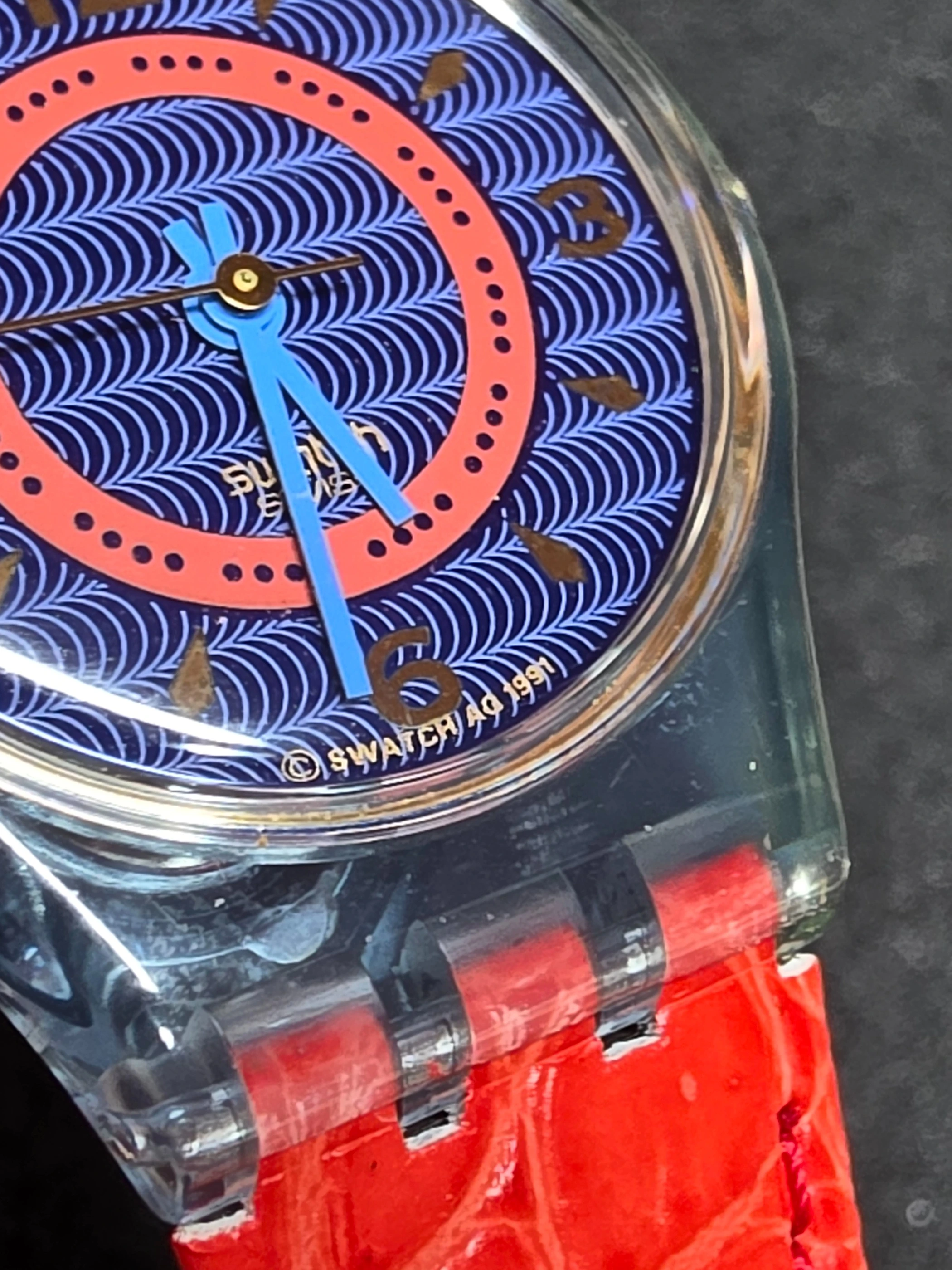 Swatch Lady Gin Rosa LN115 – 1992 – NOS – Blue Dial – view 8