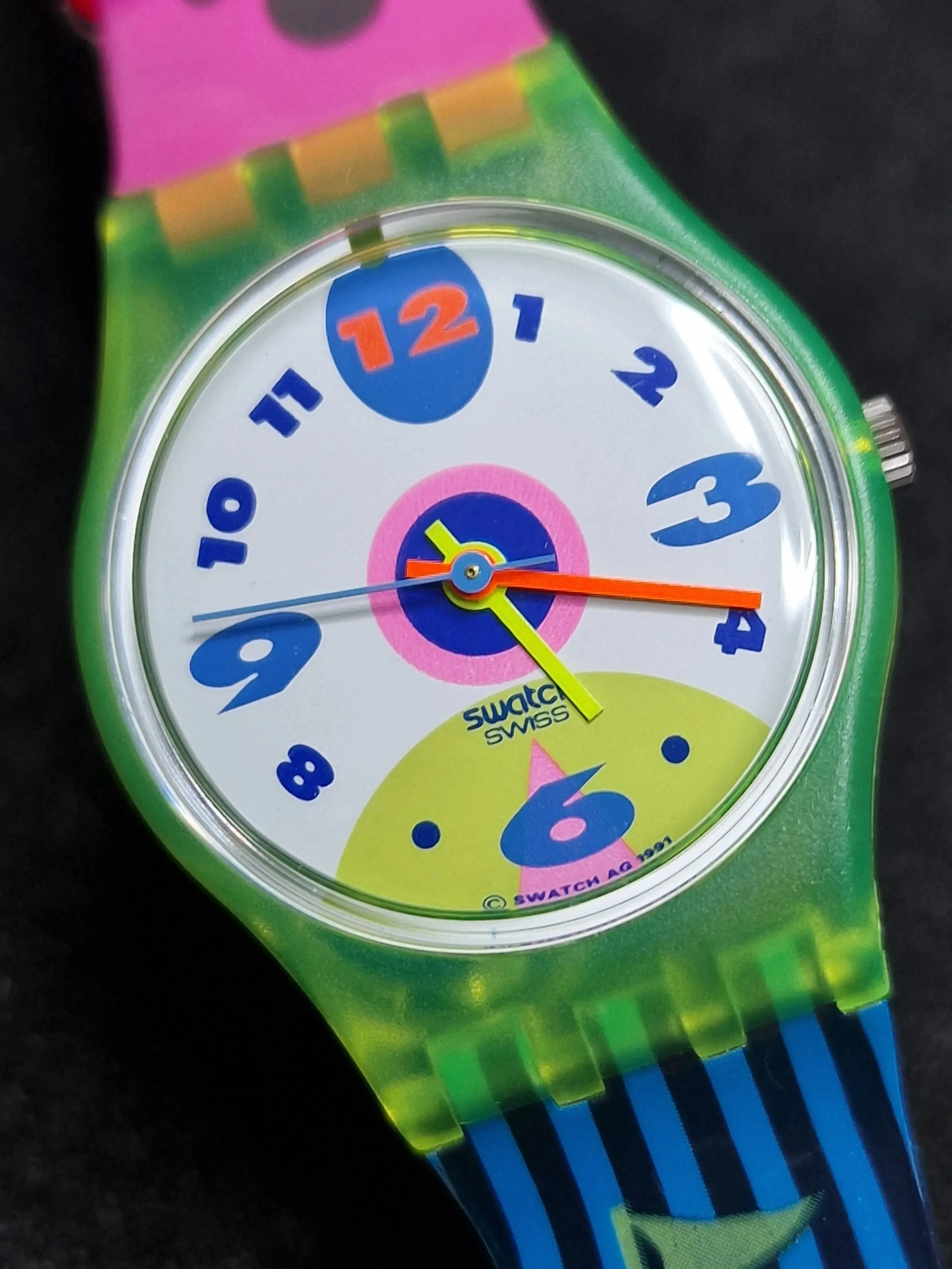 Swatch Lady LJ104 "Polar Ice" (1992) – Rare Vintage Glow Model 4