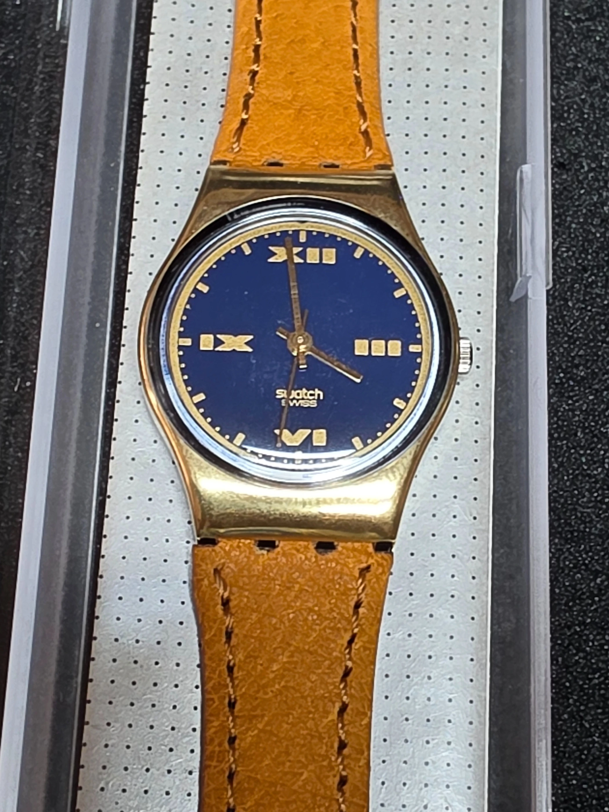 Swatch Lady LX104 – 1990 – NOS – Blue Dial