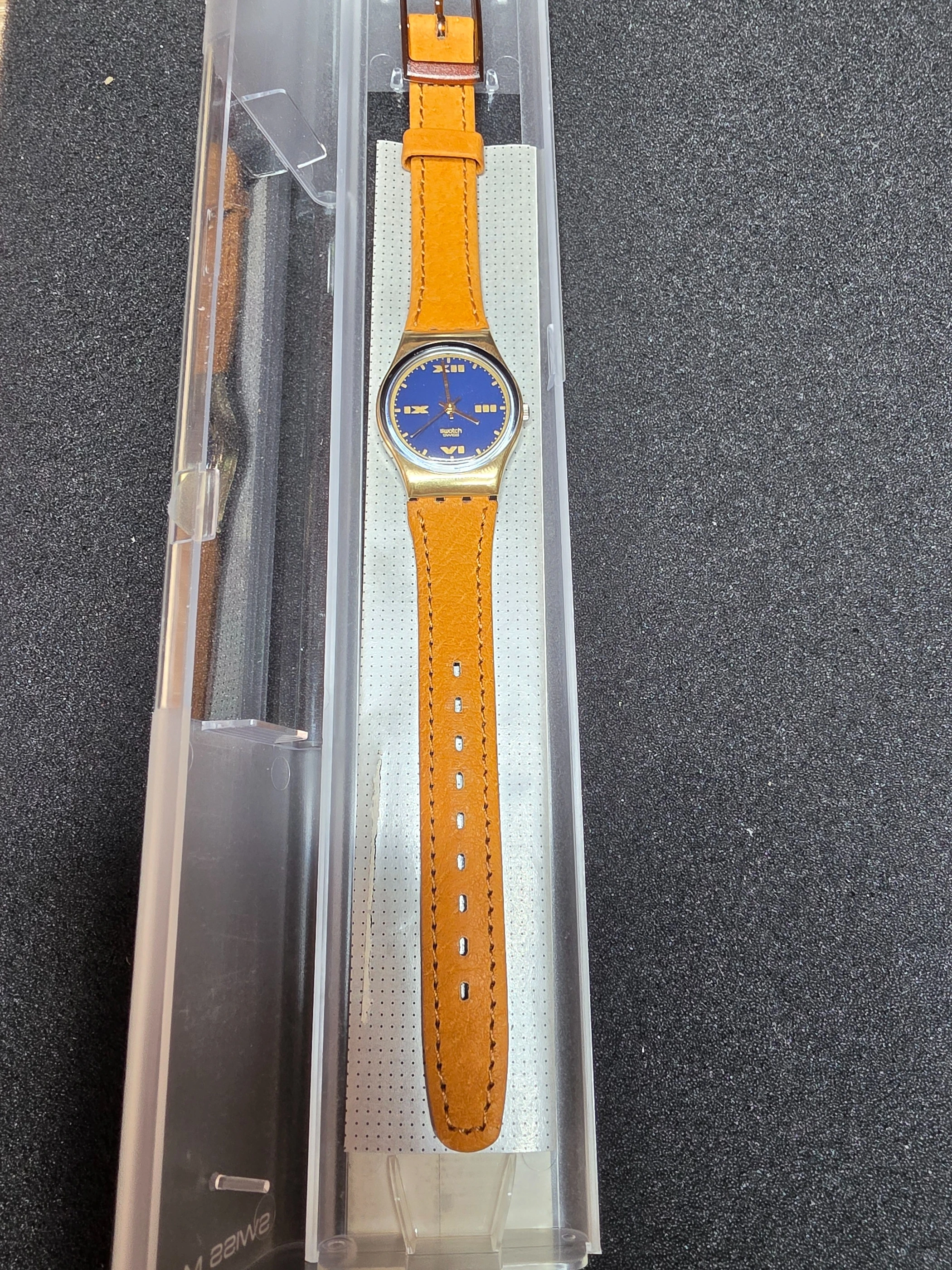 Swatch Lady LX104 – 1990 – NOS – Blue Dial – view 2