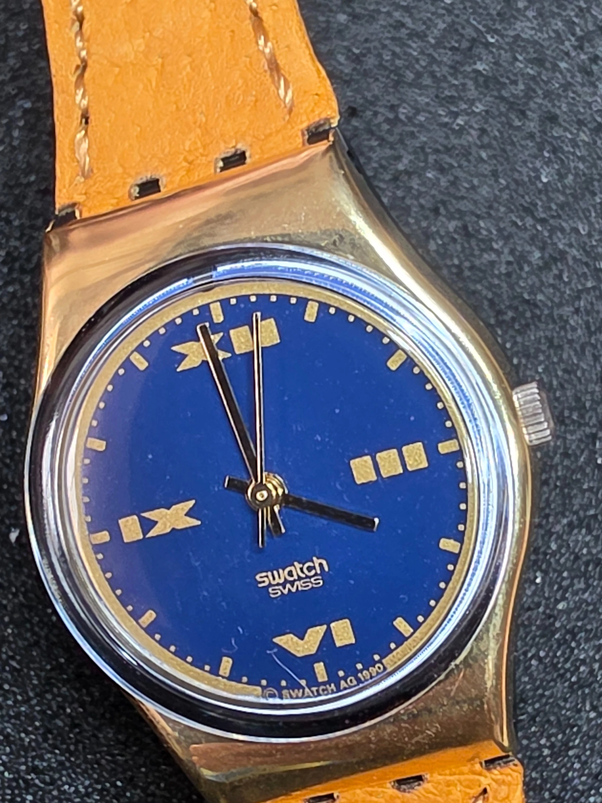 Swatch Lady LX104 – 1990 – NOS – Blue Dial – view 4