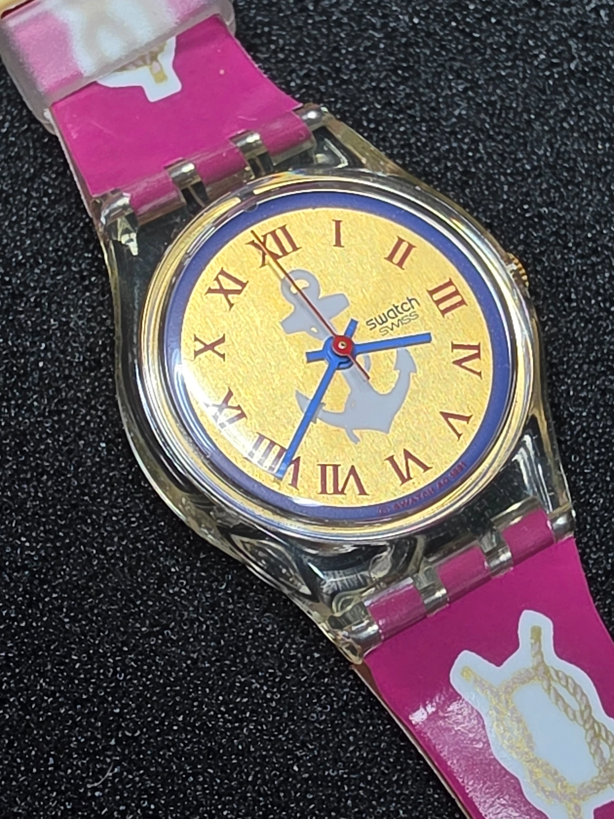Swatch Lady Red Knot LK130 – 1992 – NOS – Nautical Design – view 4