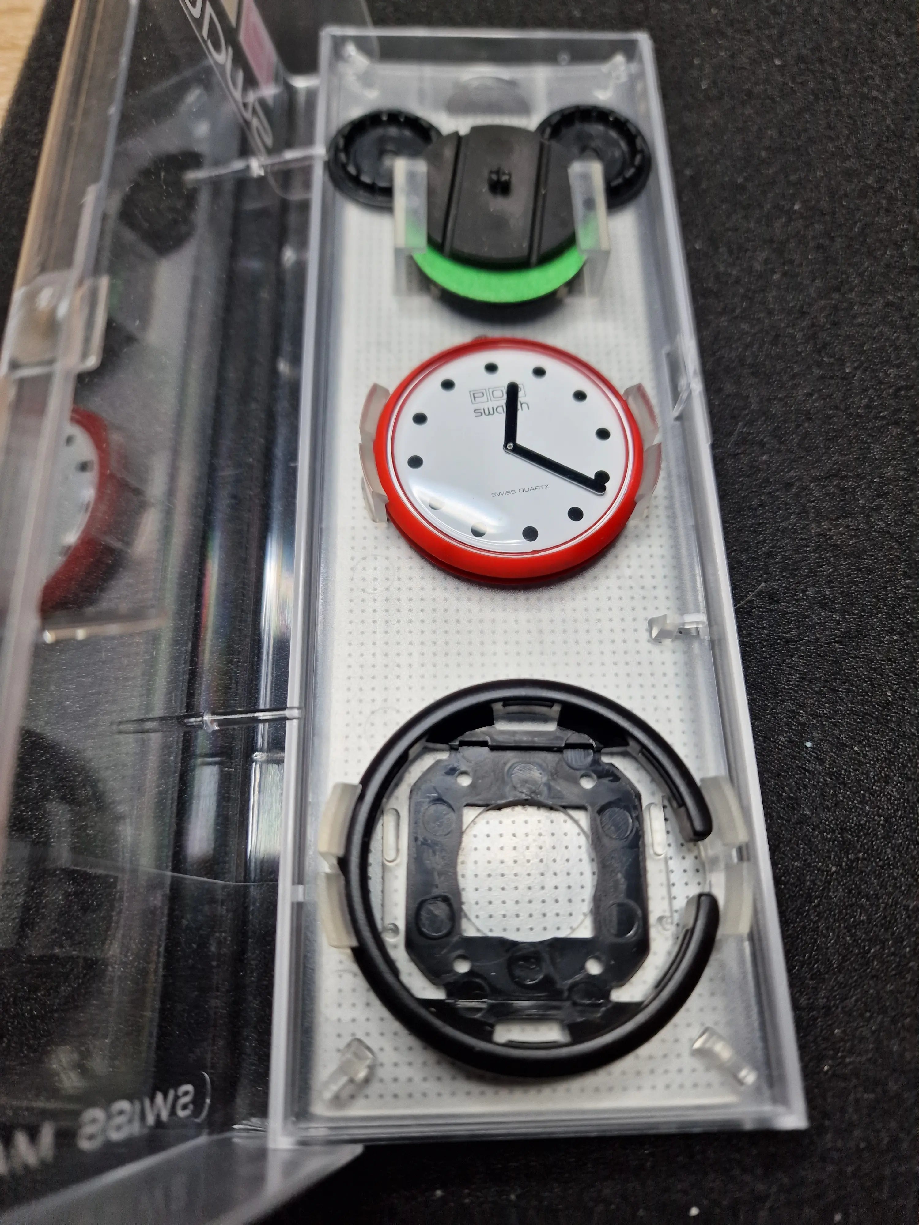🔥 Swatch POP PWBR001 "Fire Signal" (1987) – Spare Set – Unworn