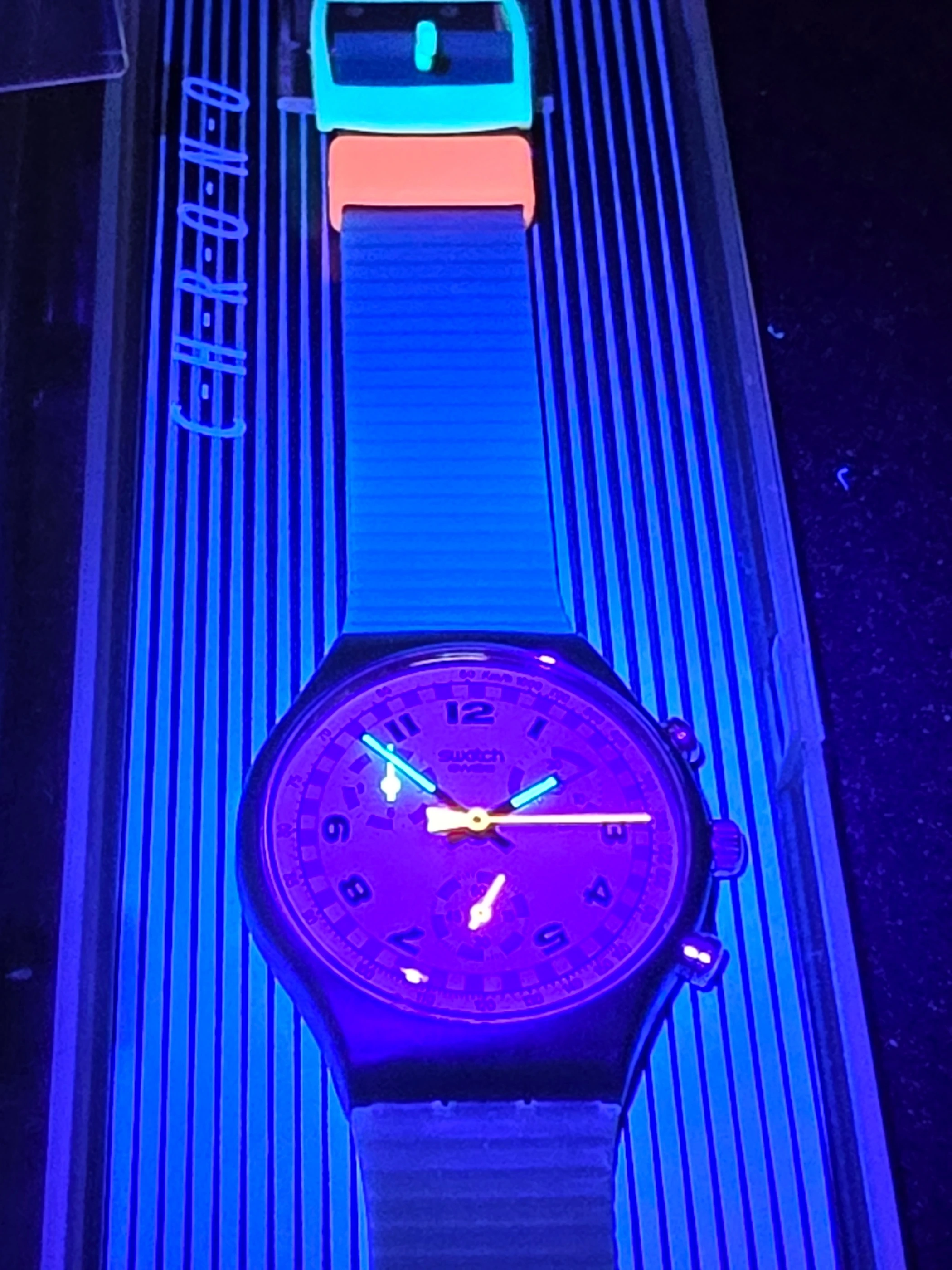 Swatch Schrono SCB105 – 1990 – NOS – Skate Bike Theme – view 2