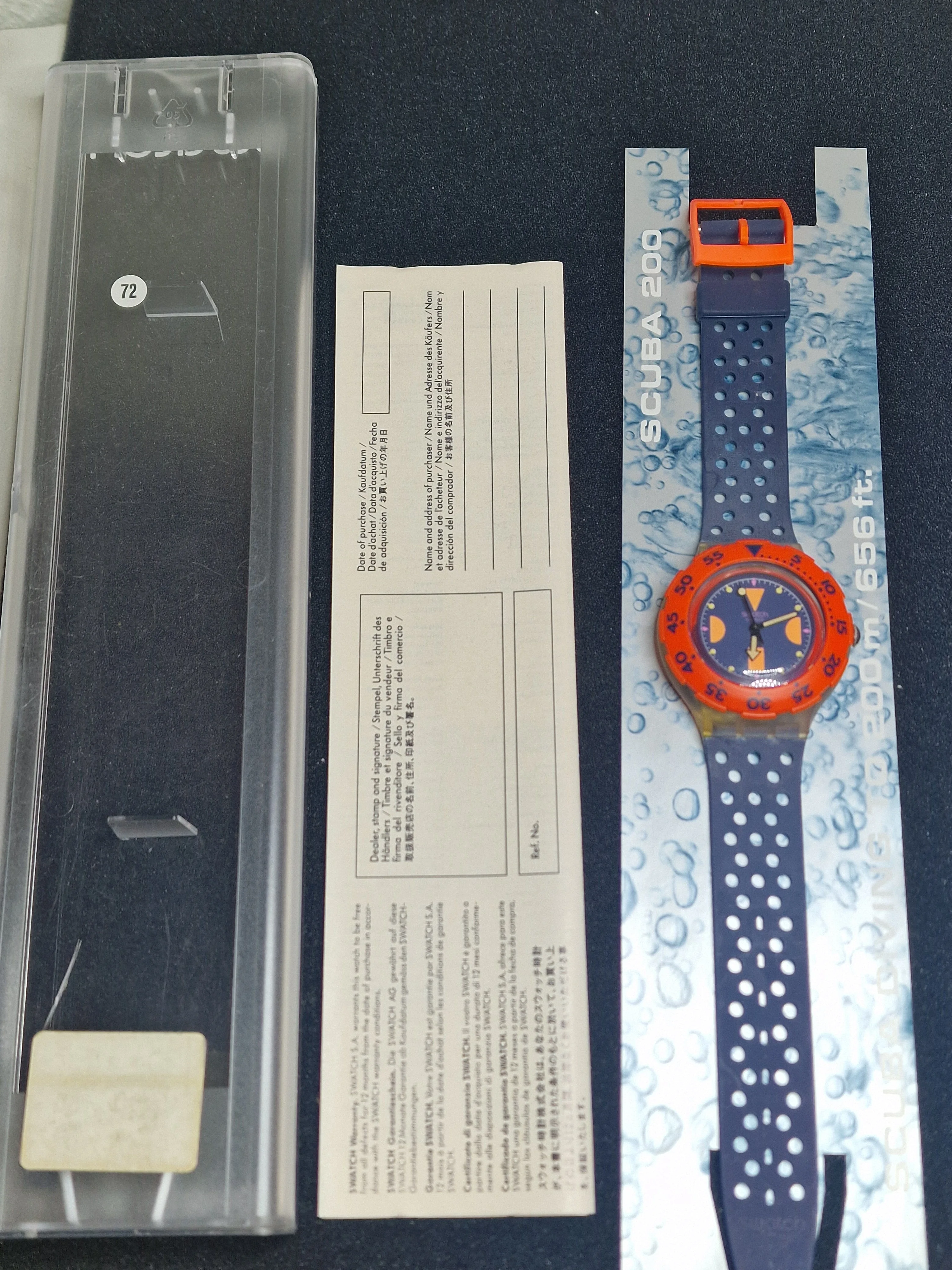 Swatch SDK100 "Deep Blue" – SCUBA 200 – 1994 – NOS + Full Set 2