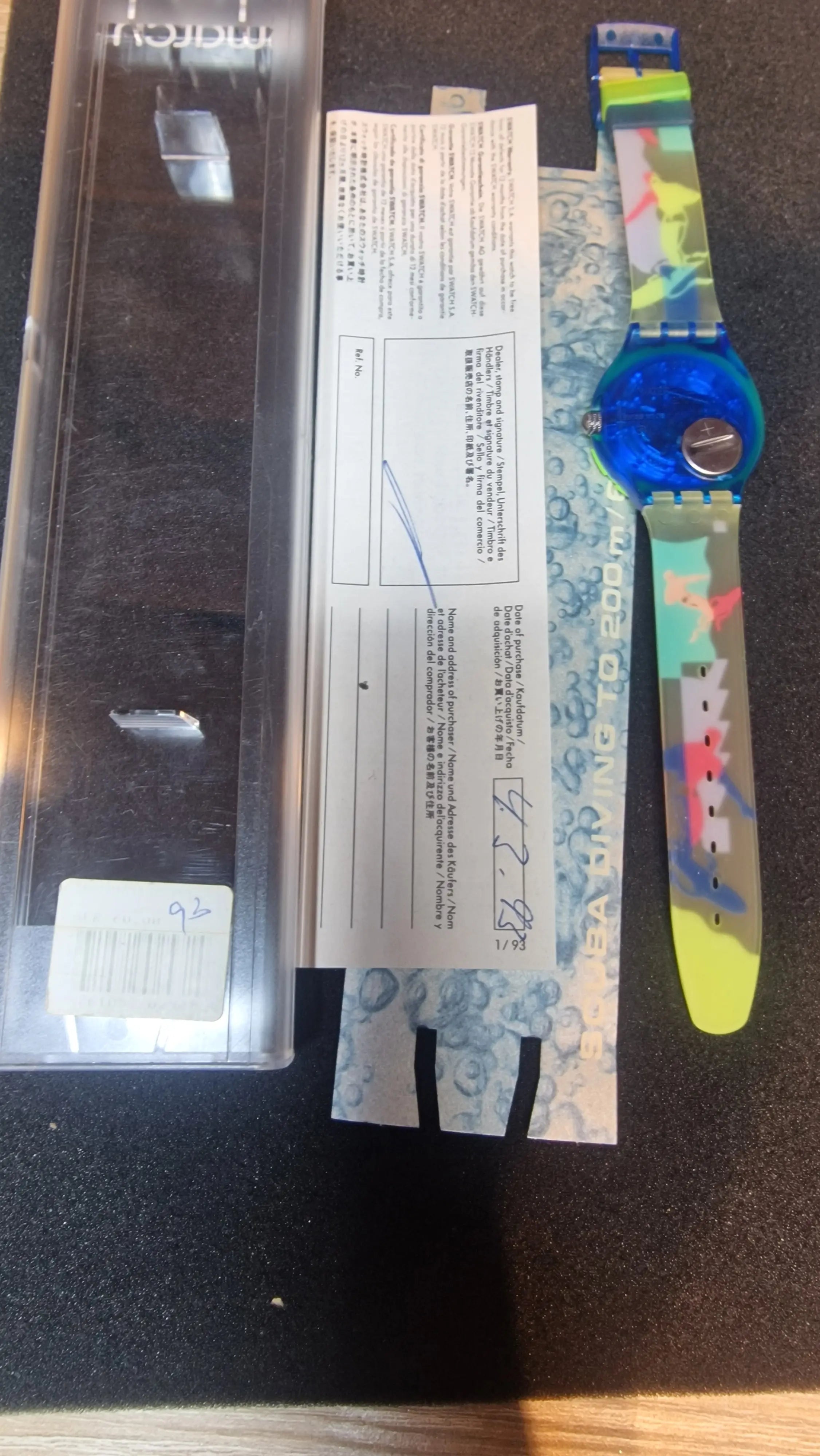 Swatch Scuba “Over the Wave” – SDN105 (1993) – Full Set 3
