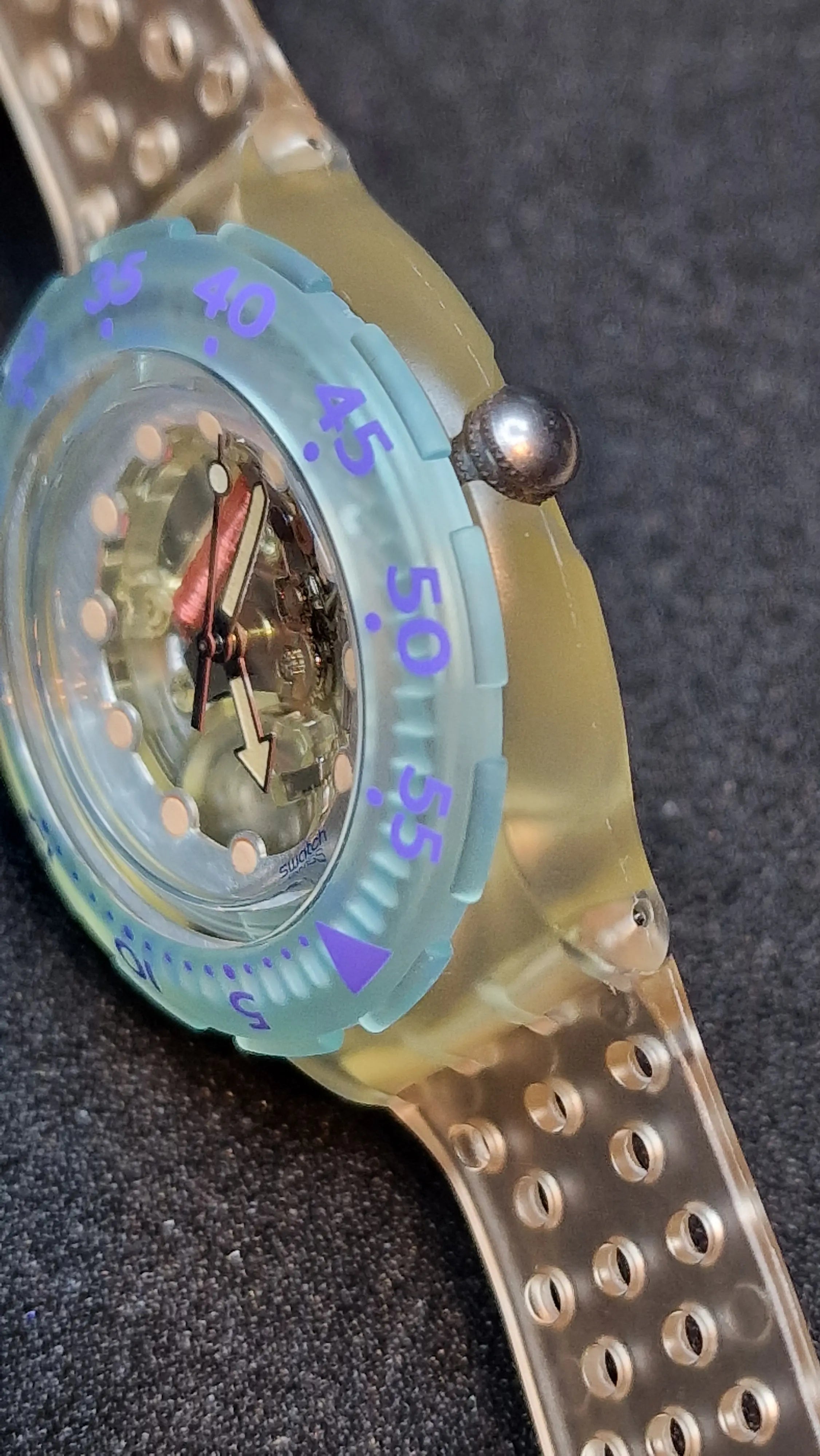 Swatch Scuba SDK104 “Jelly Bubbles” 1992 – Full Set – Vintage Diver 200m 5