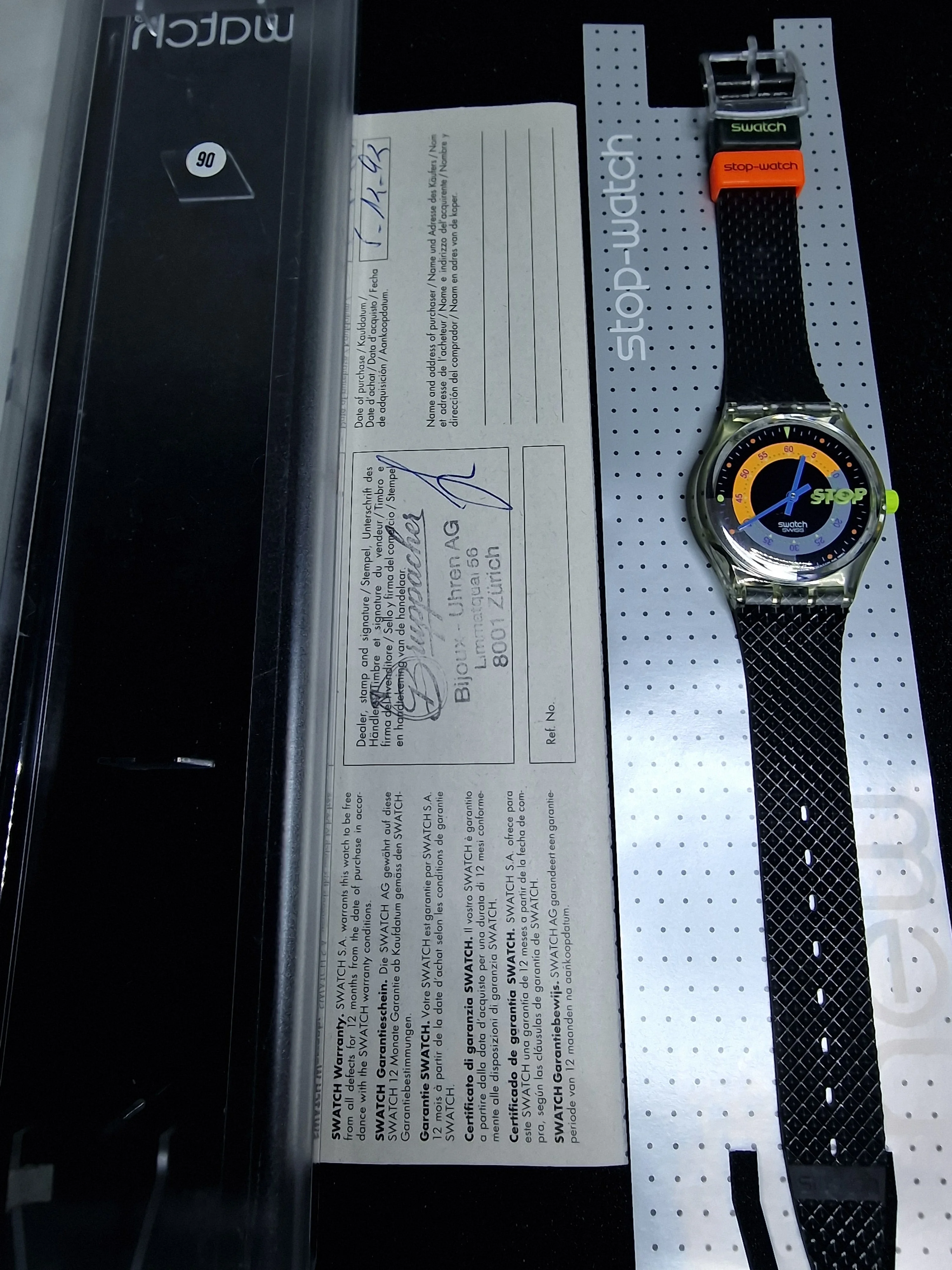 Stop Swatch "Coffee Break" SSK100 (1991) – Stop-Watch Series – Vintage Collectible 2
