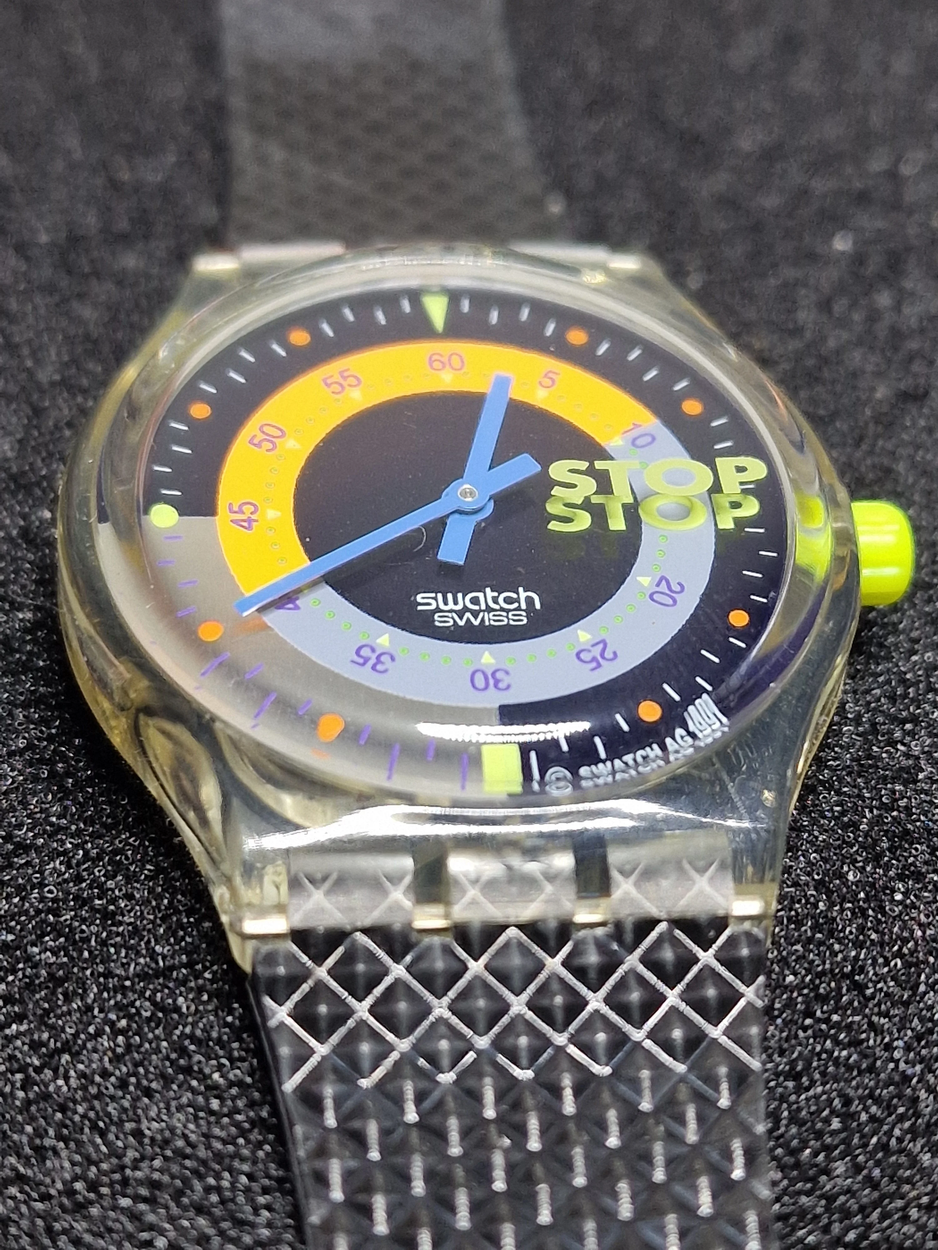 Stop Swatch "Coffee Break" SSK100 (1991) – Stop-Watch Series – Vintage Collectible 5