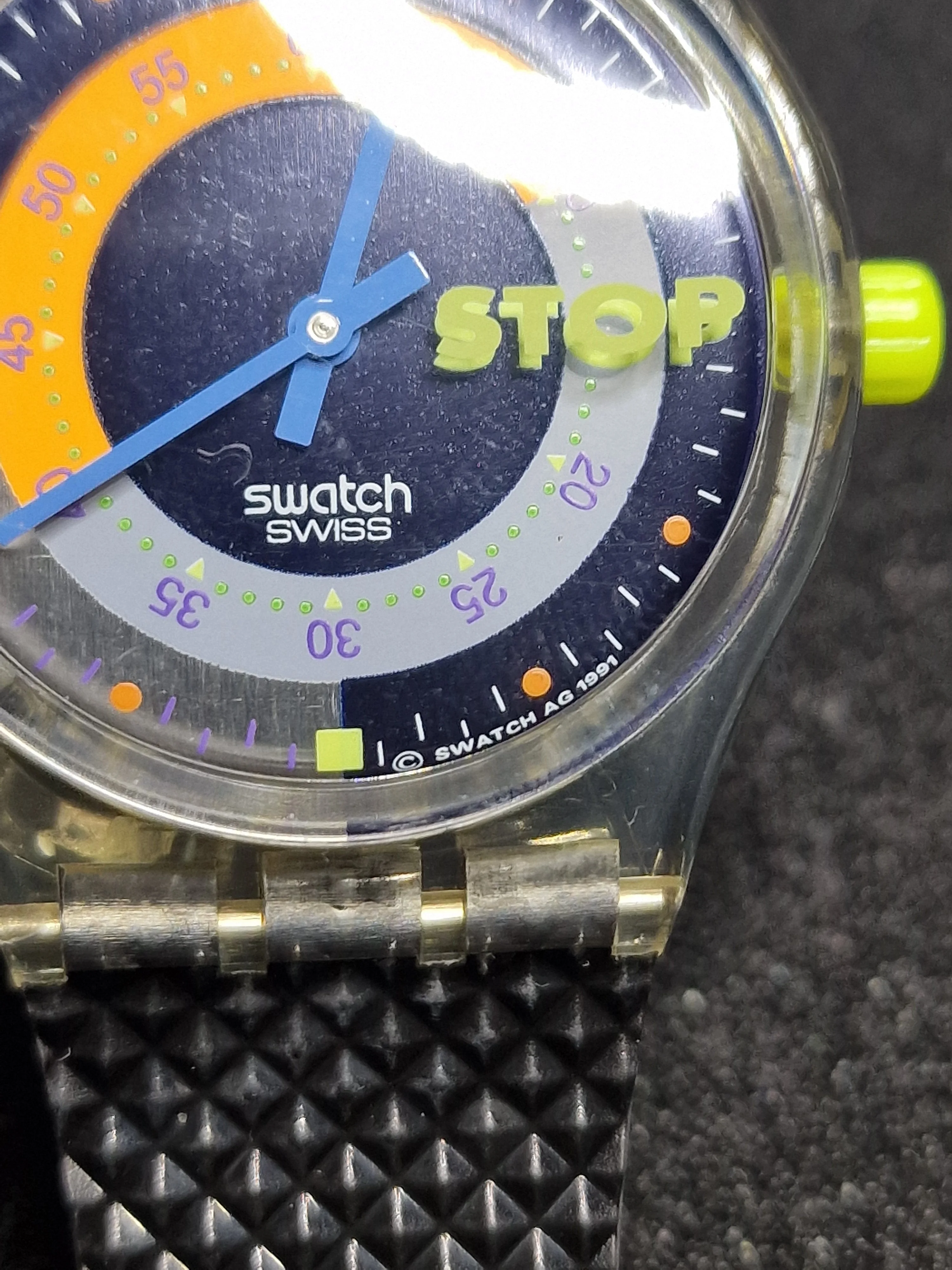 Stop Swatch "Coffee Break" SSK100 (1991) – Stop-Watch Series – Vintage Collectible 6