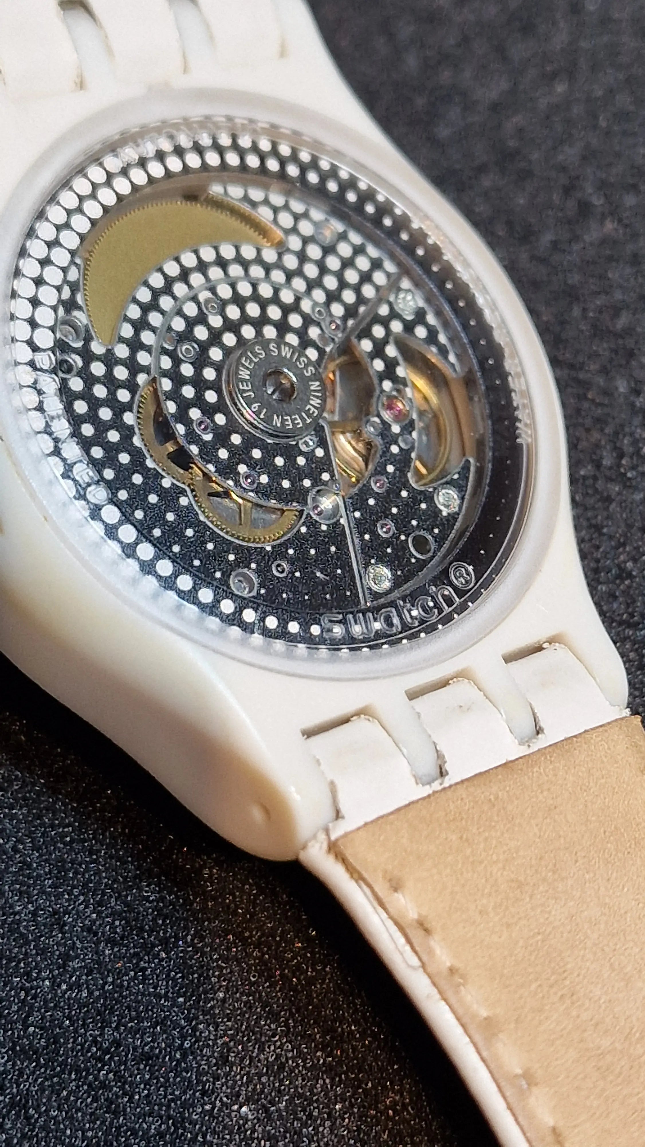 Swatch Sistem51 Automatic SUTM400 “Cream” (AG2013) – Date – See-Through Back 42mm - 4