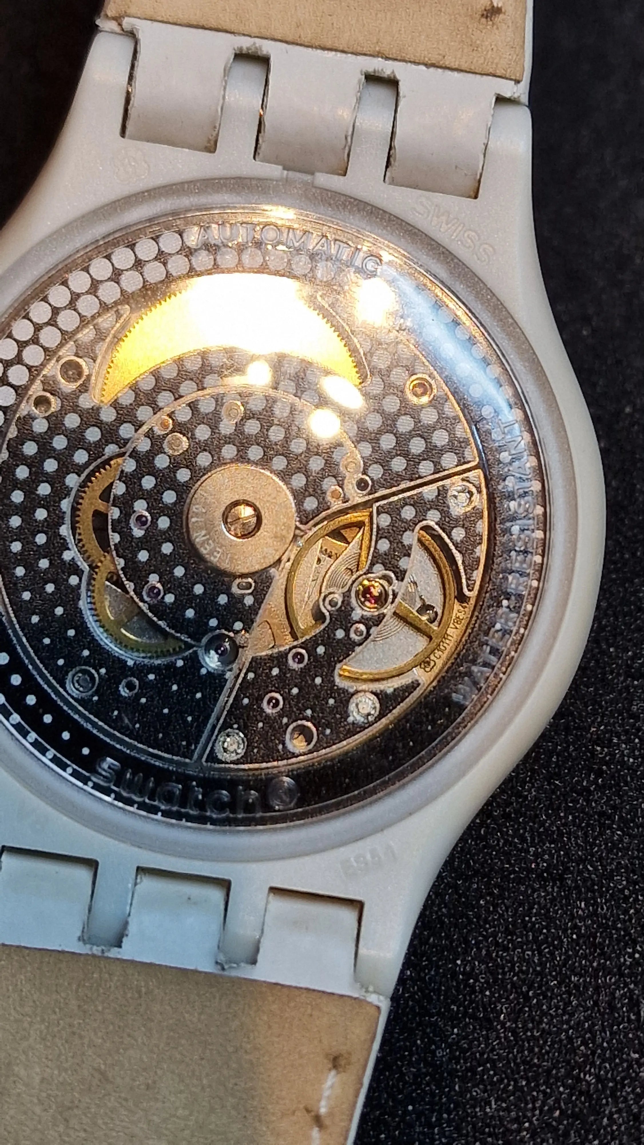 Swatch Sistem51 Automatic SUTM400 “Cream” (AG2013) – Date – See-Through Back 42mm - 6