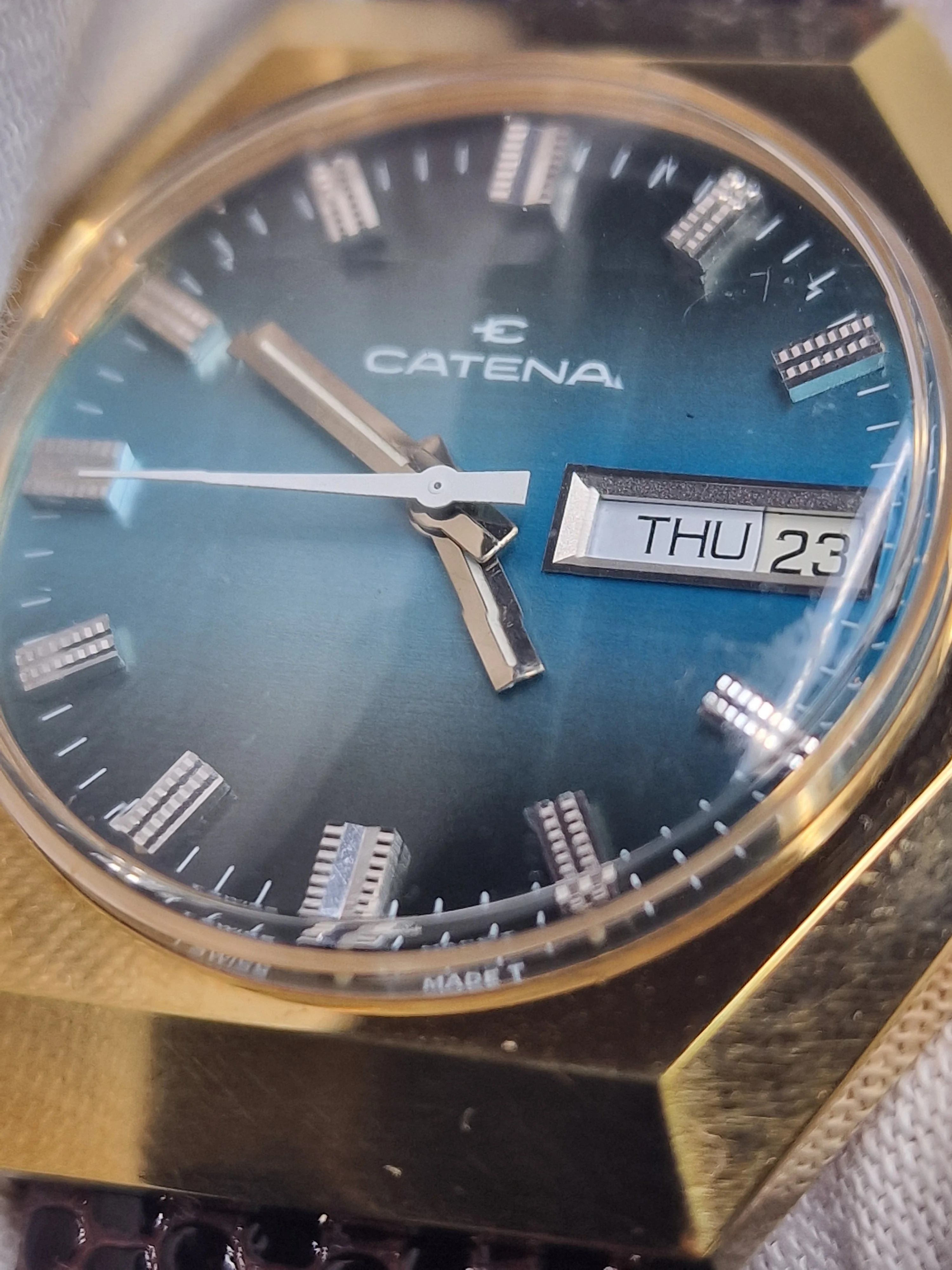 Unworn Vintage CATENA Watch – Swiss Made – Hand-Wound – Faceted Crystal – 70s/80s – NOS 4