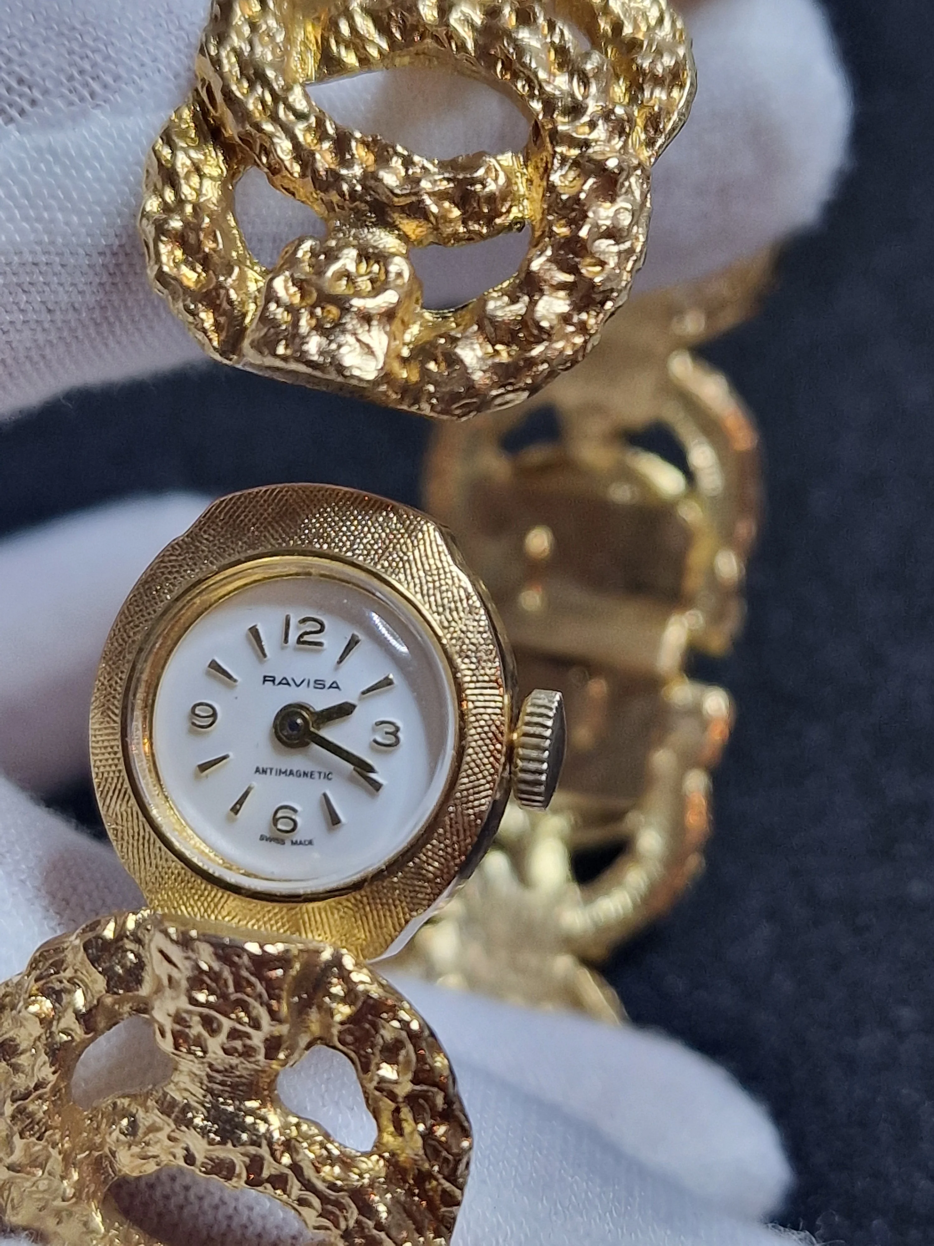 Unworn Vintage Ladies' Clasp Watch "RAVISA" – Swiss Made, Hand-Wound, 1970s, Old Stock 8