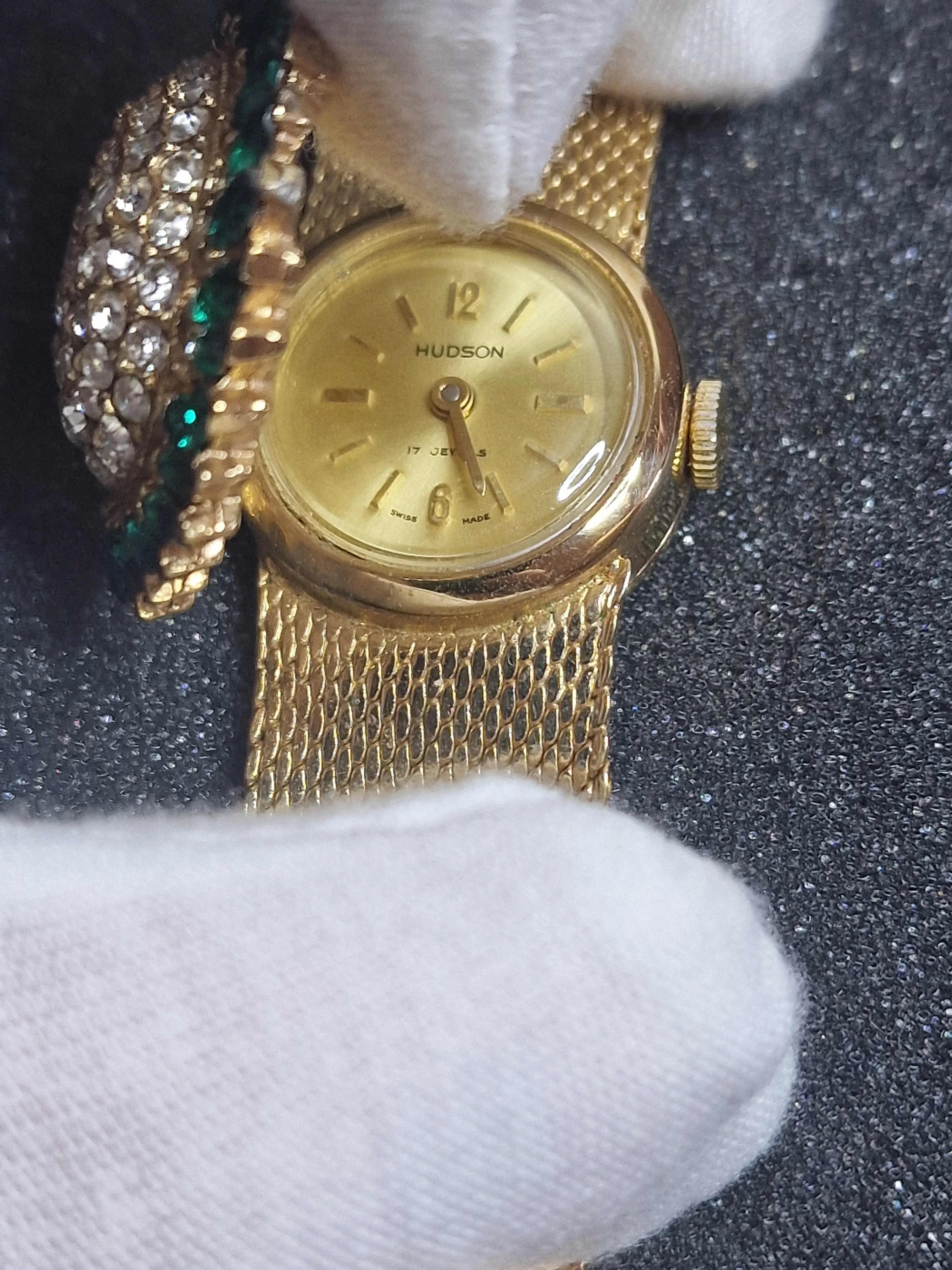 💎 Unworn Vintage Ladies' Jewelry Watch "HUDSON" – Swiss Made, Hand-Wound, Late 1960s