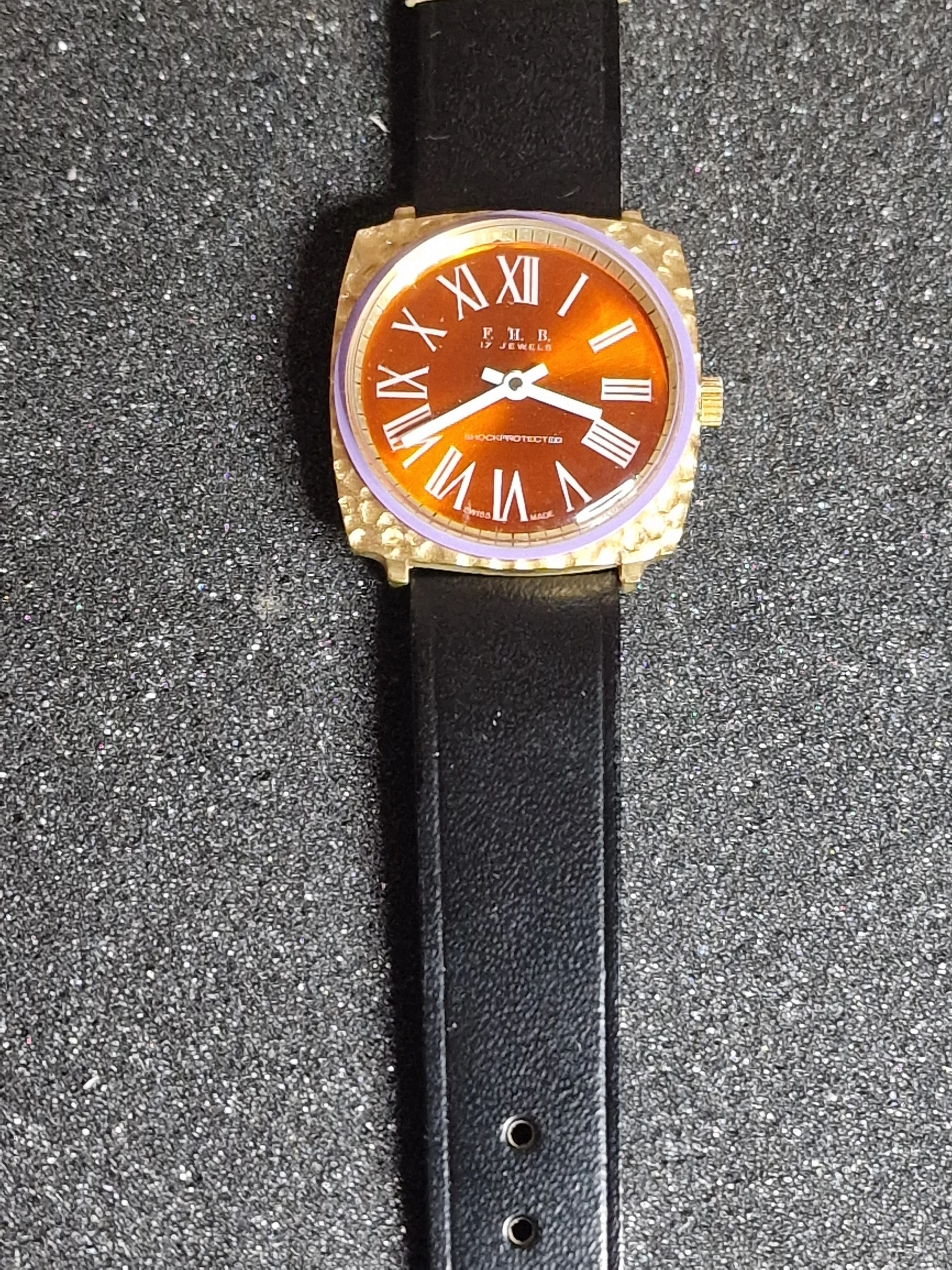 Unworn Vintage Ladies' Watch "F.H.B." – Swiss Made, Hand-Wound, 1970s, Rare Piece 10