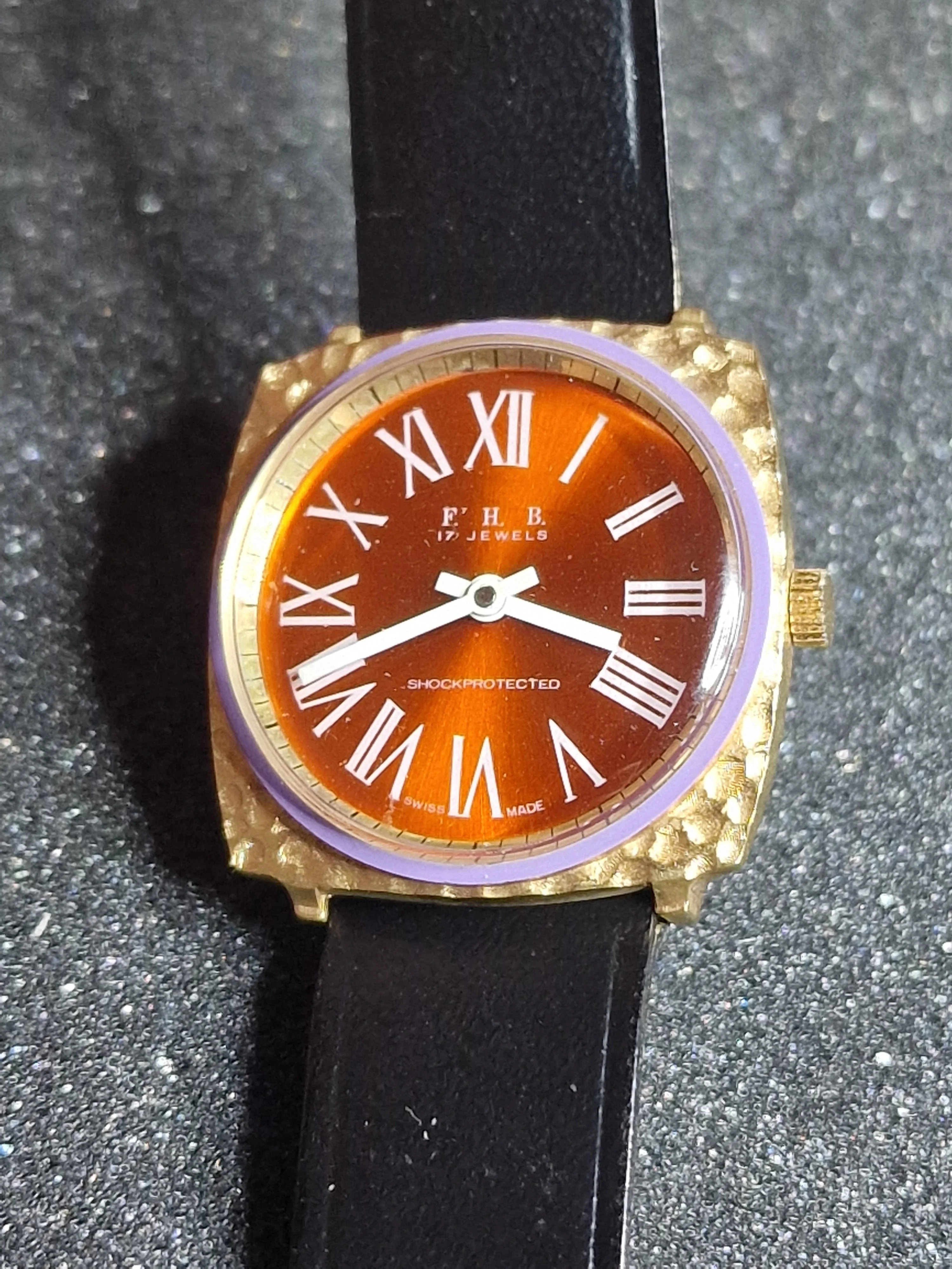 Unworn Vintage Ladies' Watch "F.H.B." – Swiss Made, Hand-Wound, 1970s, Rare Piece 13