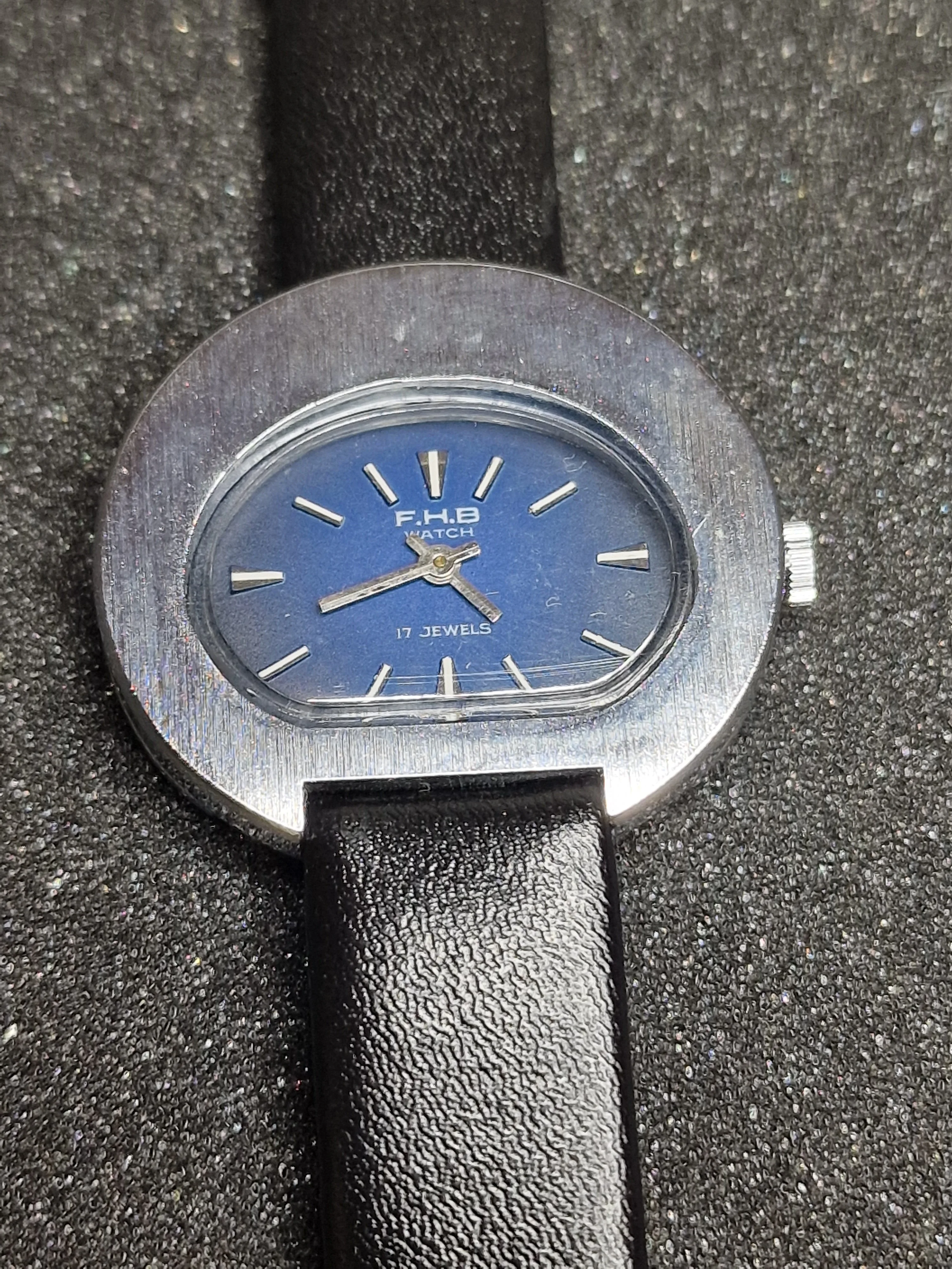 Unworn Vintage Ladies' Watch "F.H.B." – Swiss Made, Hand-Wound, 70s/80s, Steel Case