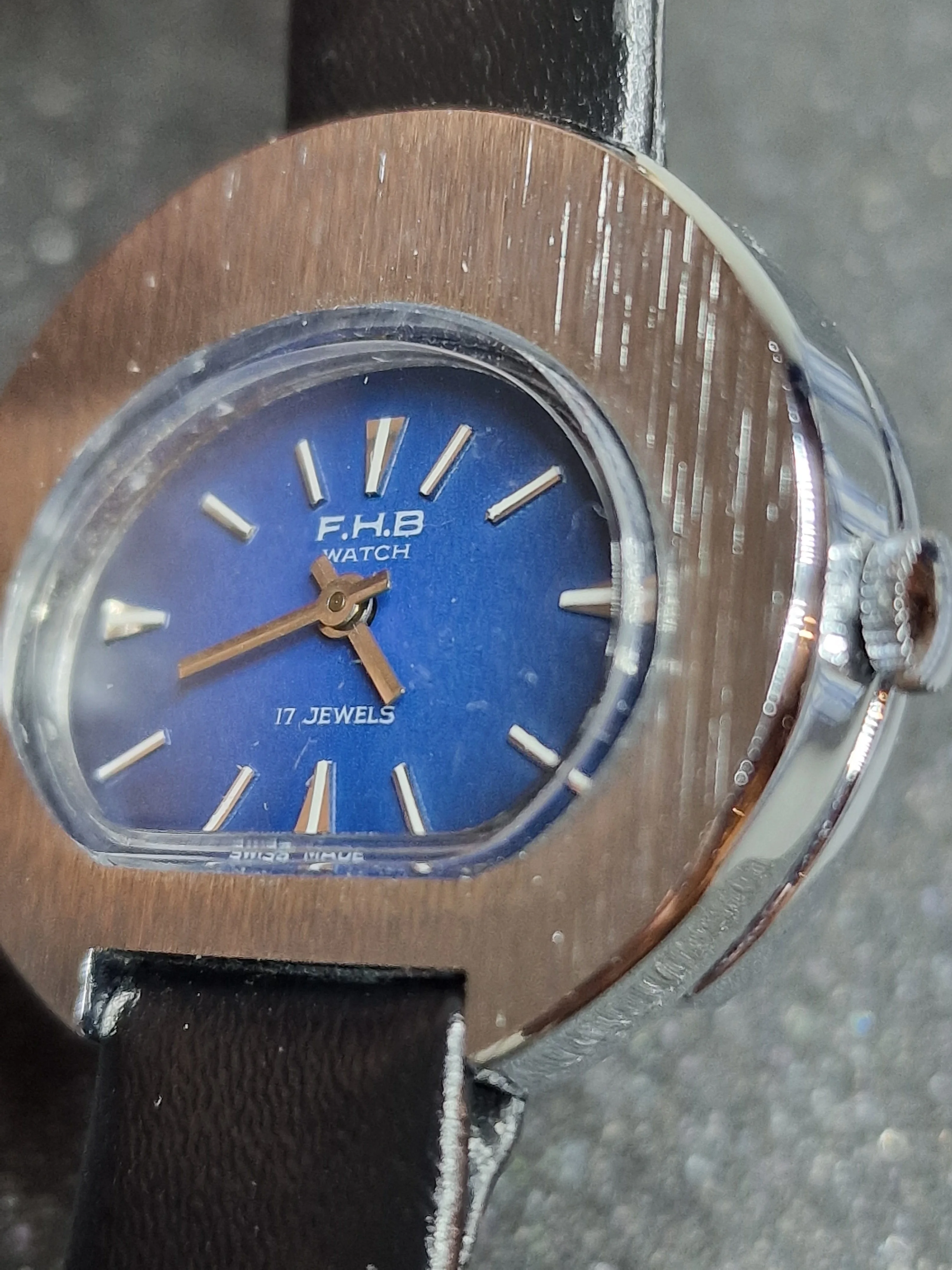 Unworn Vintage Ladies' Watch "F.H.B." – Swiss Made, Hand-Wound, 70s/80s, Steel Case 7