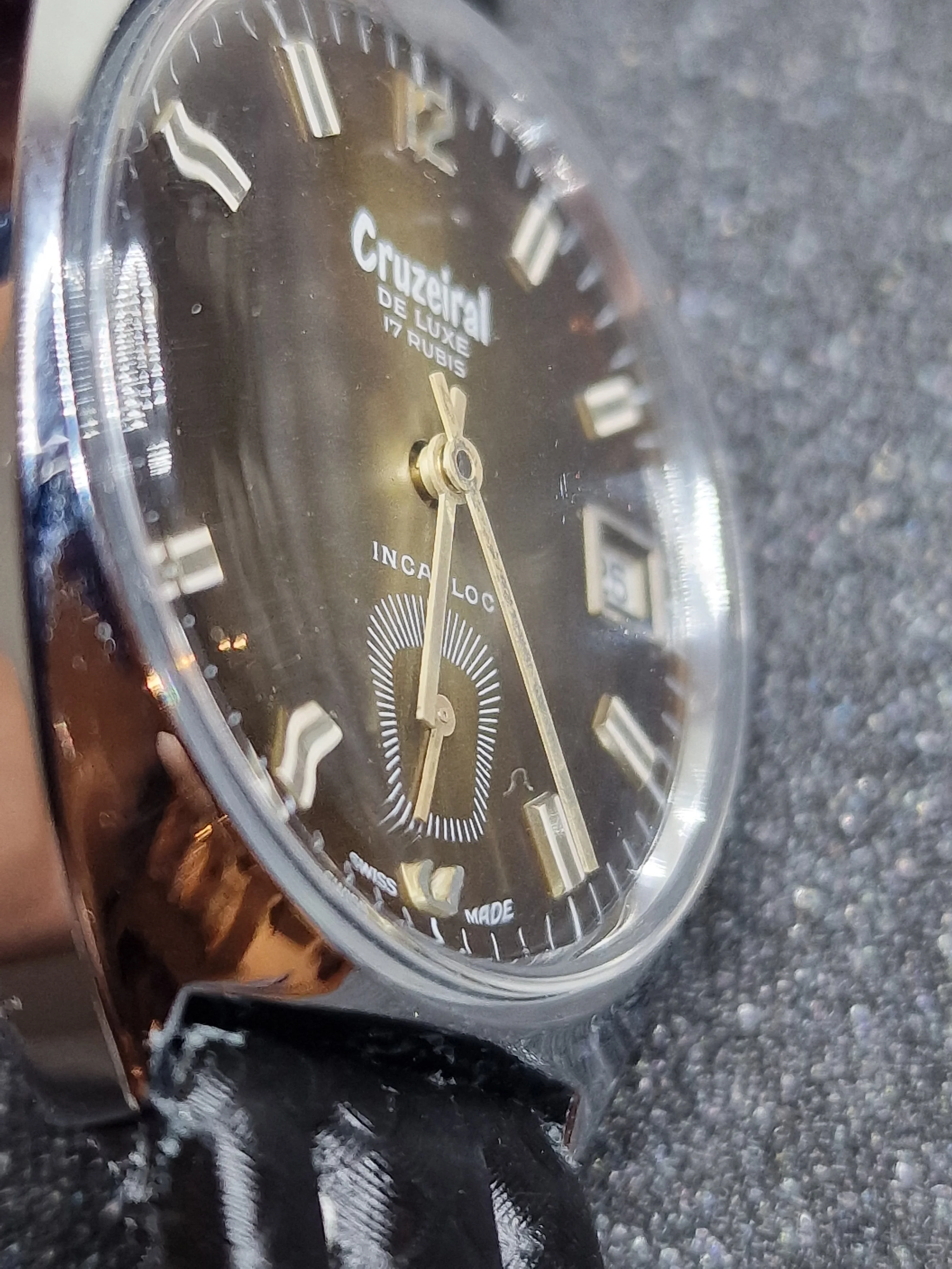 Unworn Vintage Men’s Watch "Cruzeiral De Luxe" – Swiss Made, Hand-Wound, 70s/80s, Faceted Crystal 9