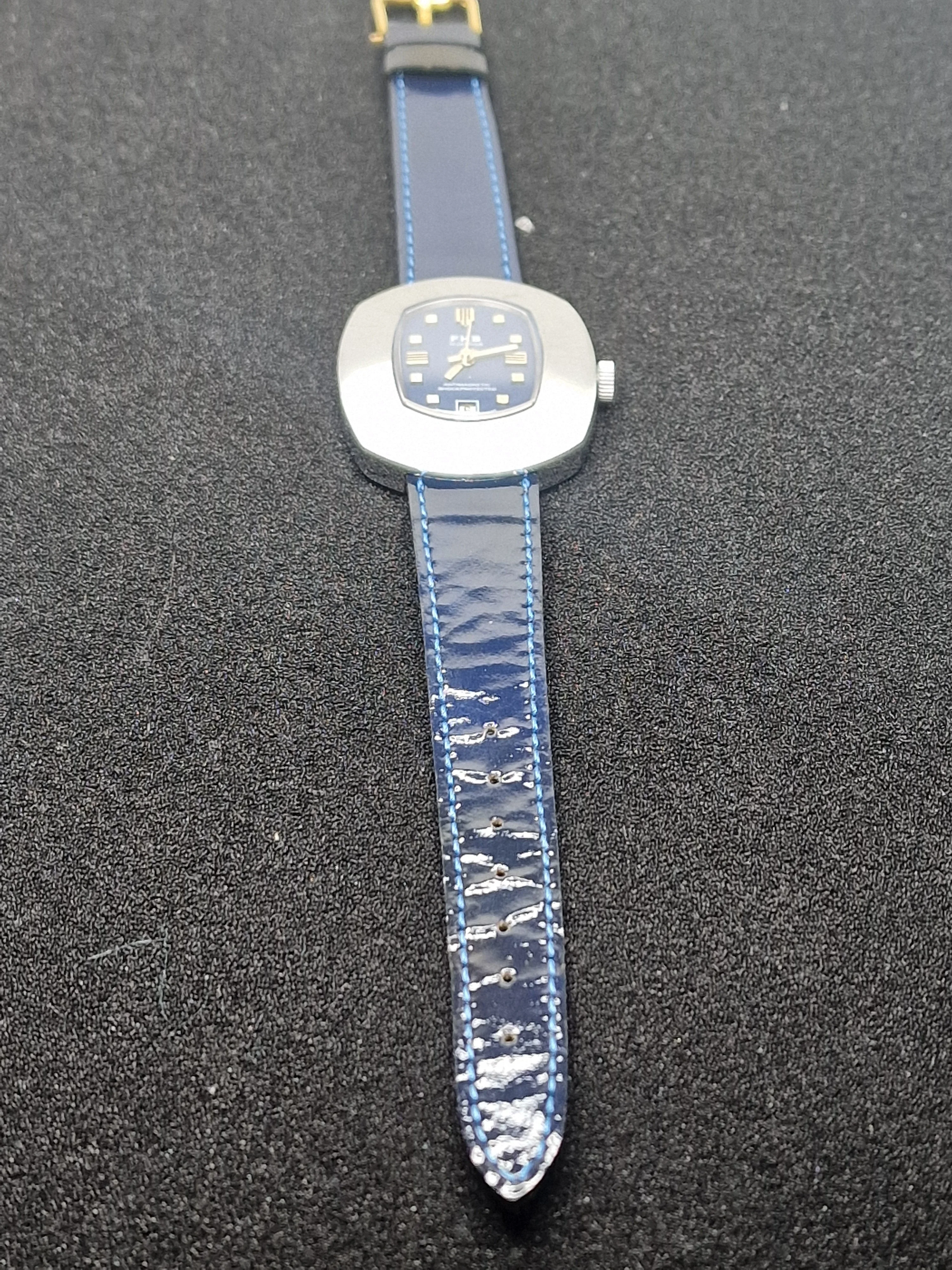 🕰️ Unworn Vintage Men’s Watch "F.H.B" – Swiss Made, Hand-Wound, 1960s/70s, Steel Case 2