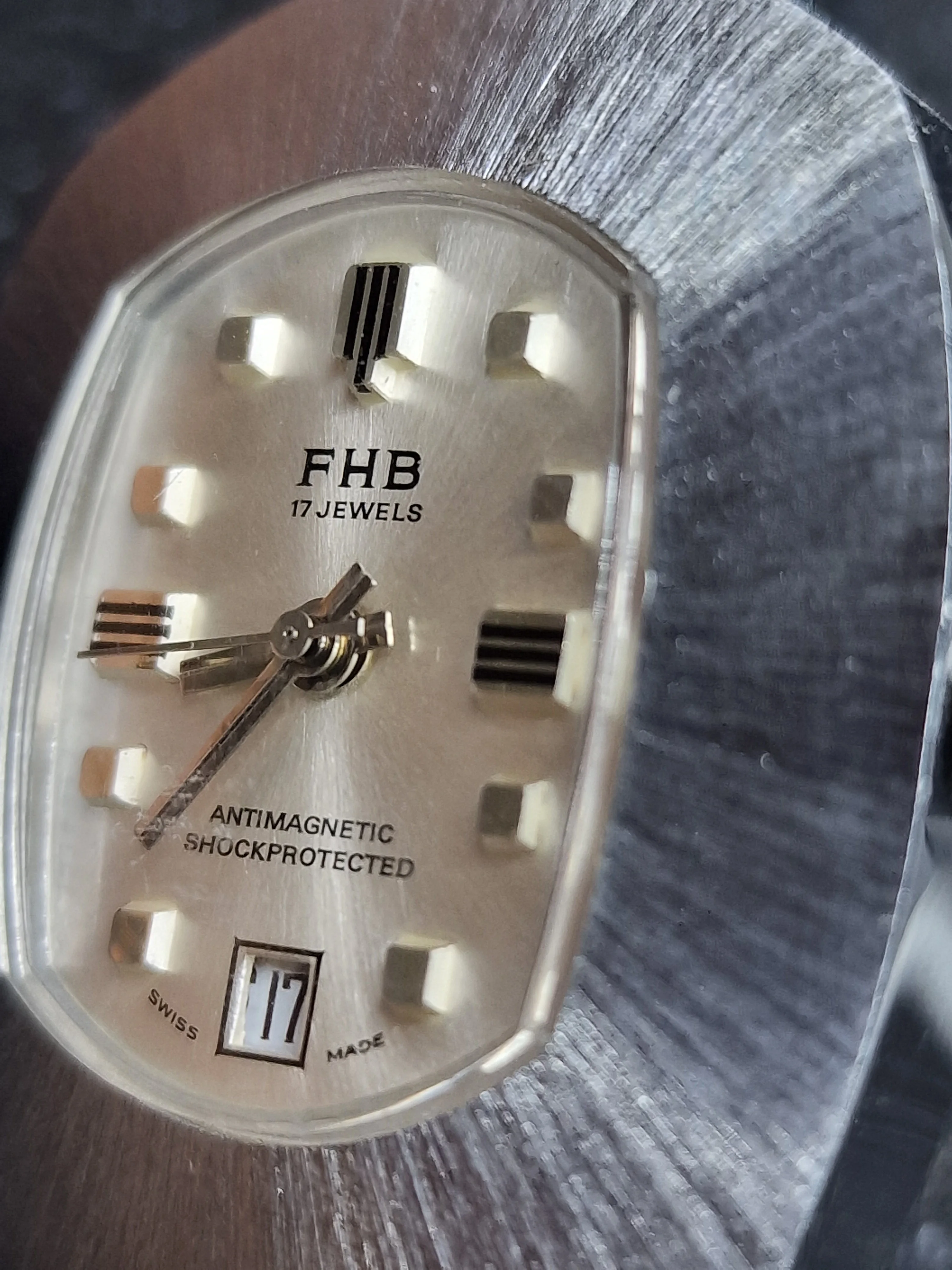 Unworn Vintage Men’s Watch "F.H.B" – Swiss Made, Hand-Wound, 1960s/70s, Steel Case 7