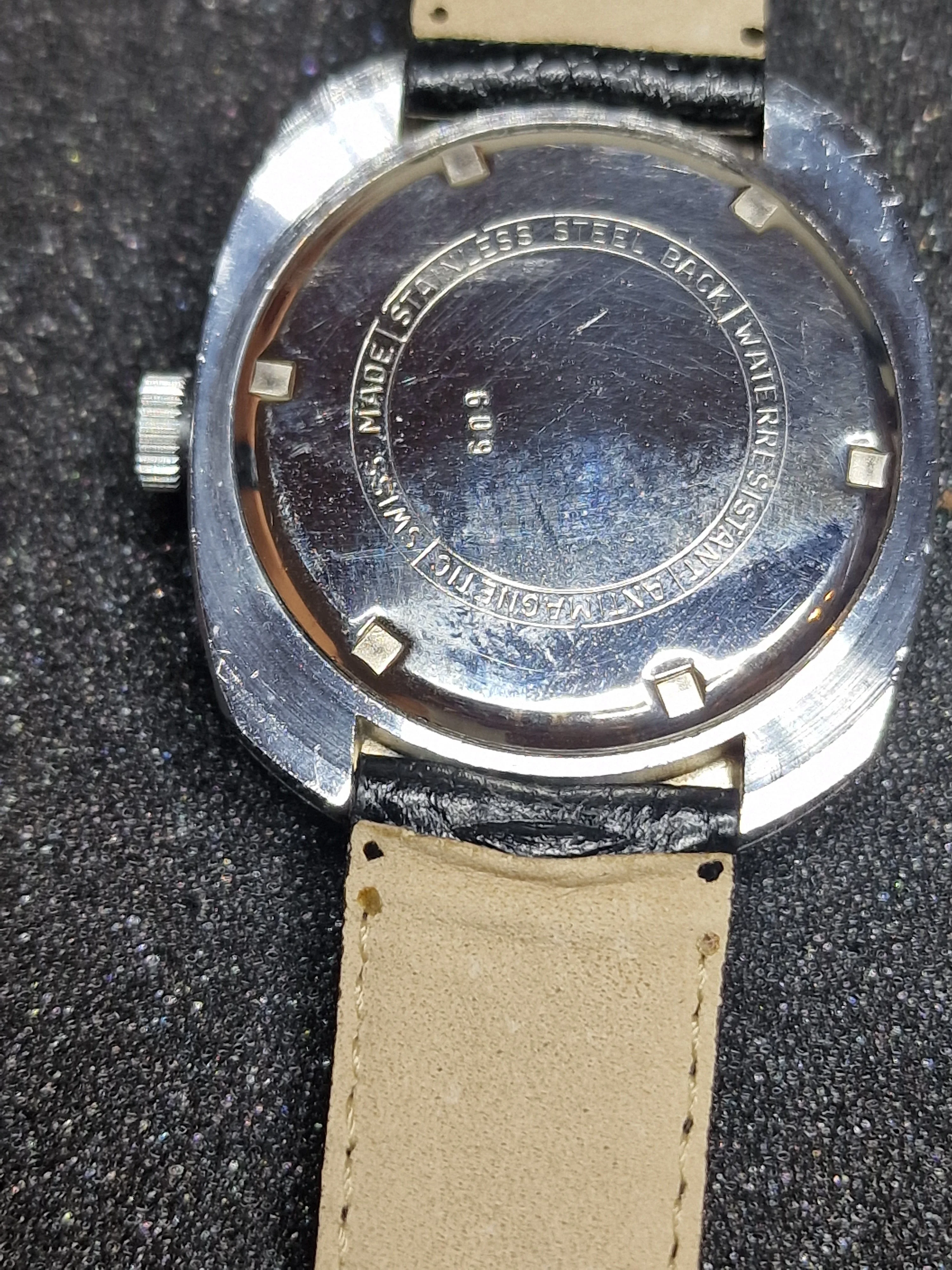 Unworn Vintage Men’s Watch "F.H.B" – Swiss Made, Hand-Wound, 1960s/70s, Steel Case 11