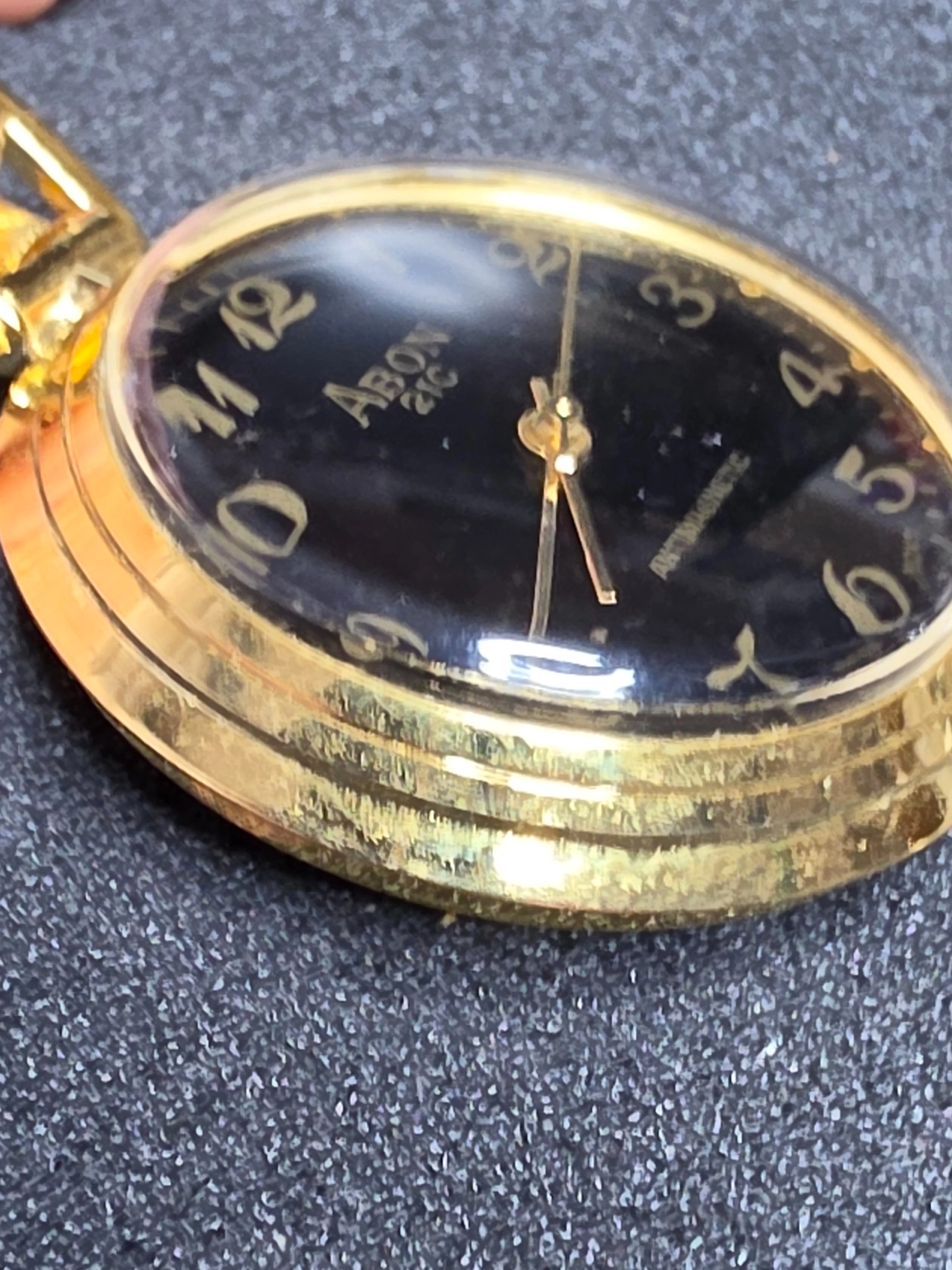 ⏱ Unworn Vintage Pocket Watch "ABON 21C" – Swiss Movement, Hand-Wound, 42mm, NOS + Chain 2