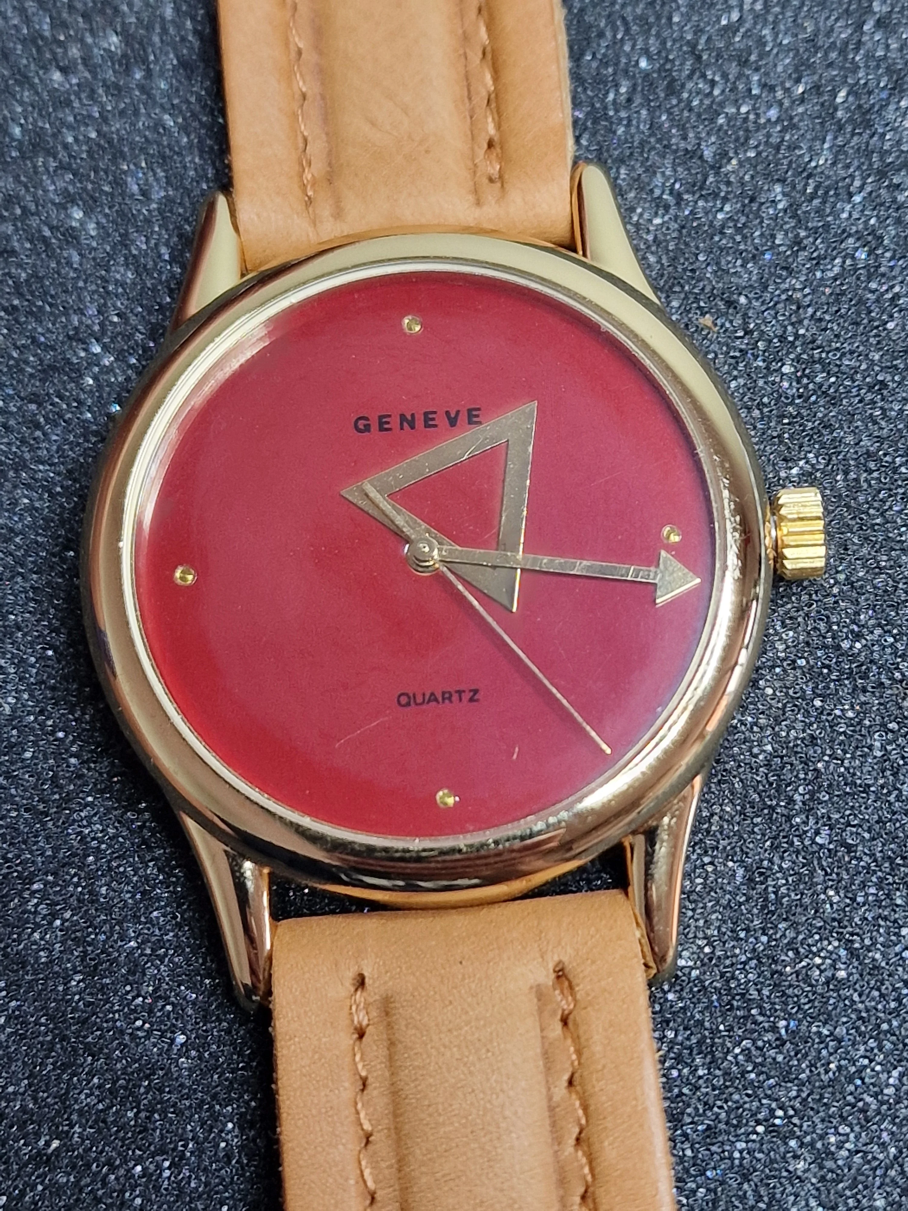 Unworn Vintage Quartz Watch "GENEVE" – Swiss Made, Cattin Movement, 38mm, 80s/90s, Old Stock