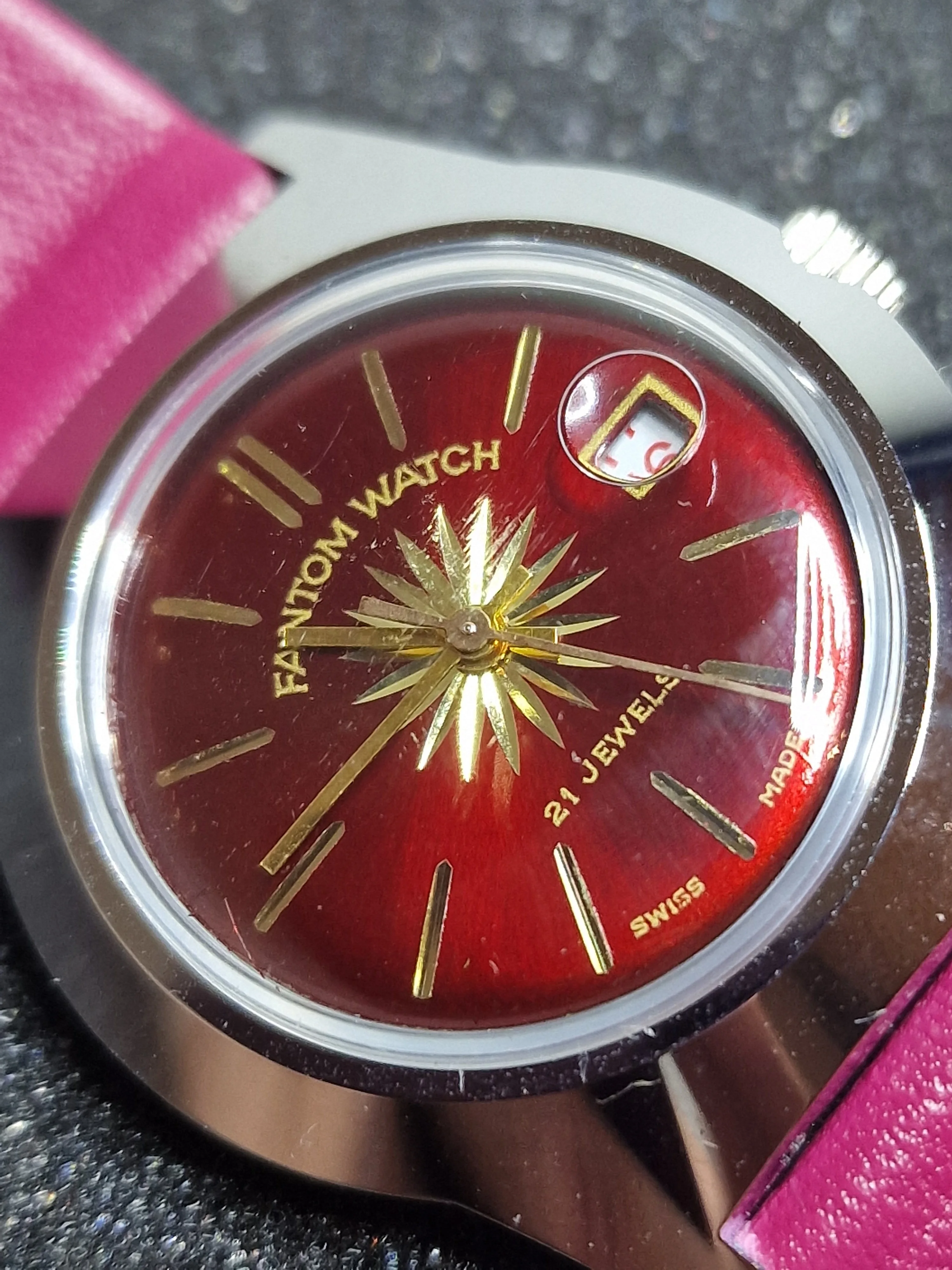 Unworn Vintage Watch "FANTOM" – Swiss Made, Hand-Wound, 1960s or Older, Old Stock 9
