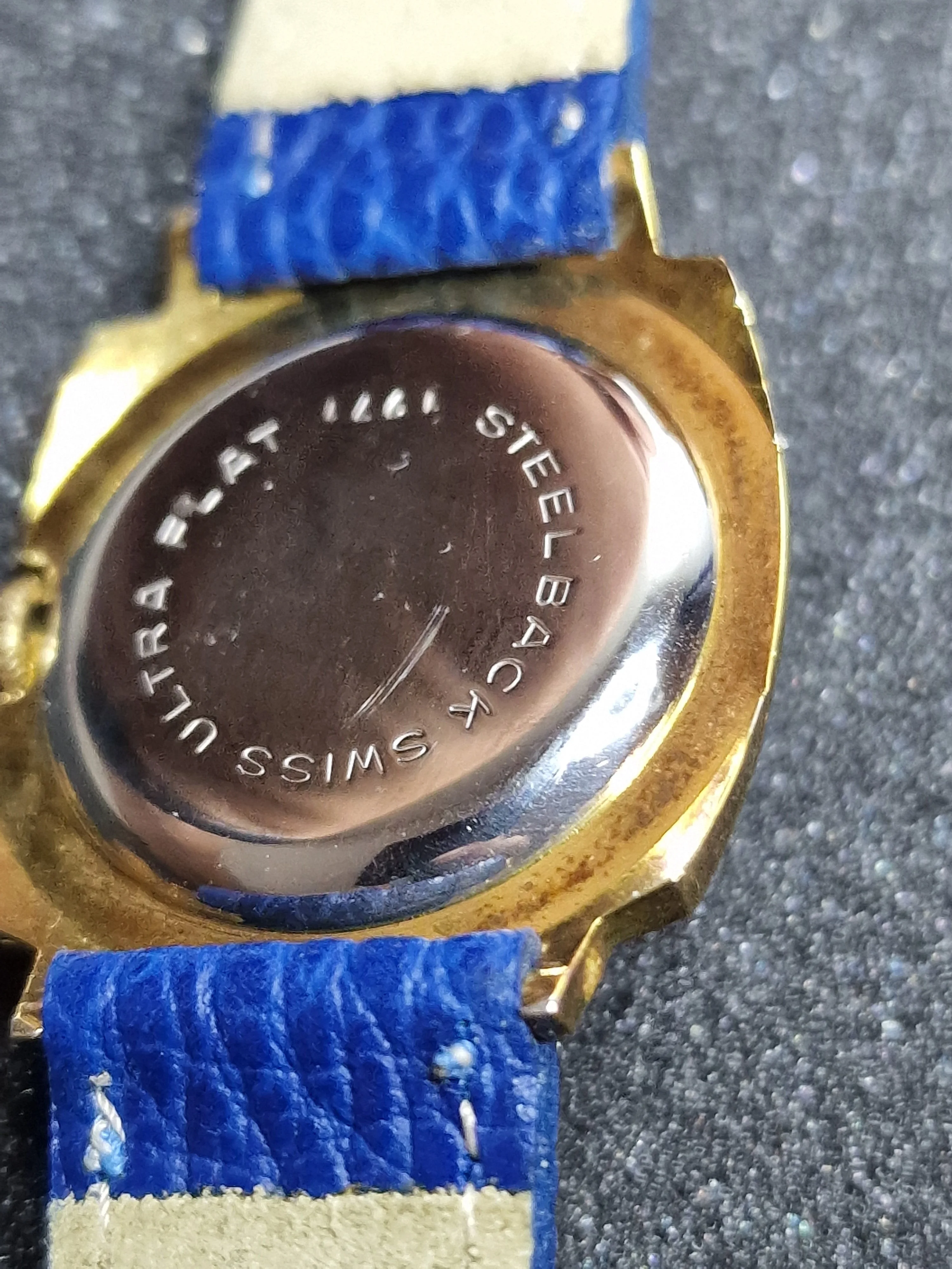 Unworn Vintage Watch "Fero-Feldmann" – Swiss Made, Hand-Wound, 60s/70s, Blue Strap 7