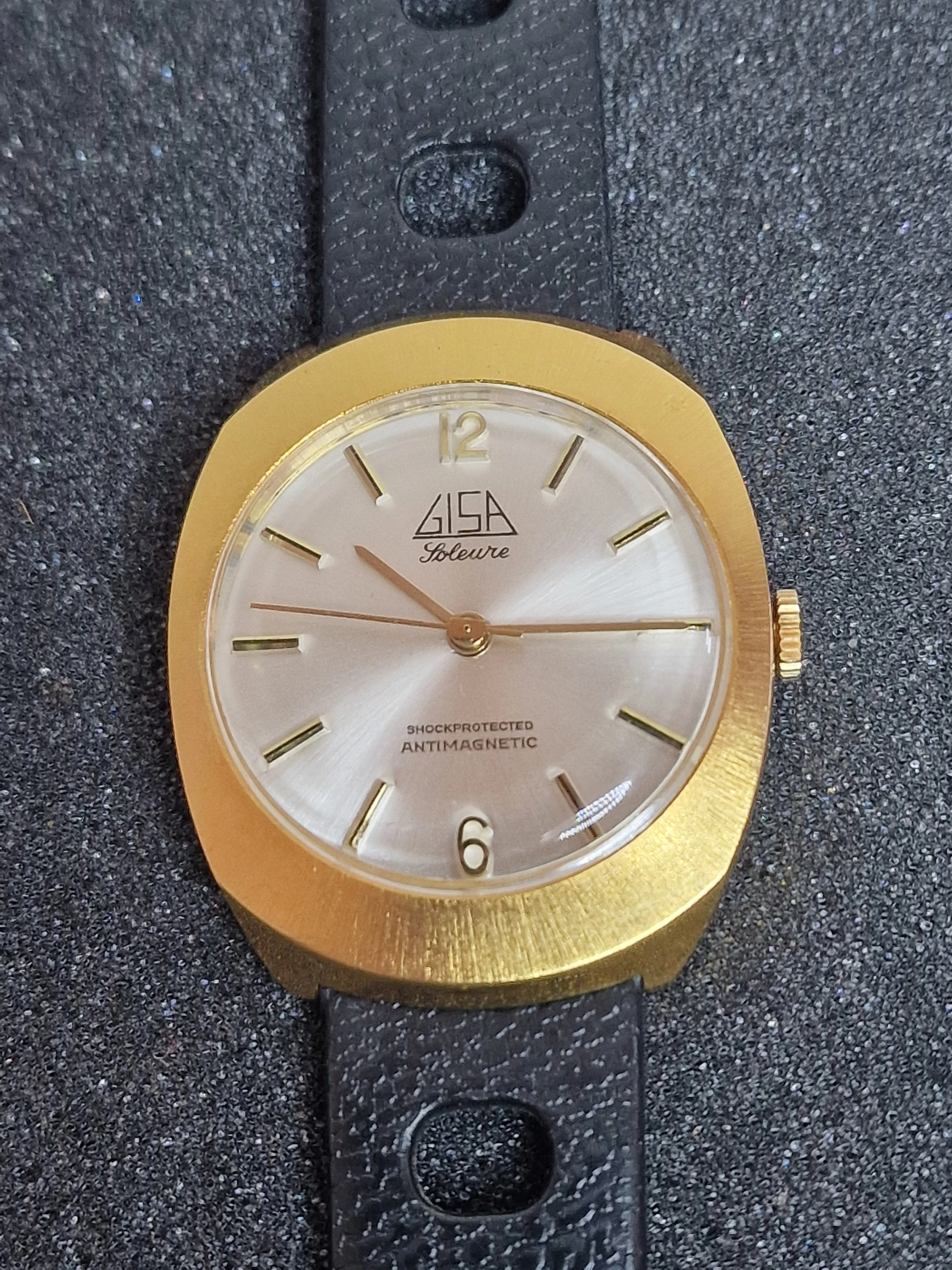 Unworn Vintage Watch "GISA Soleure" – Swiss Made, Hand-Wound, 1960s, Old Stock
