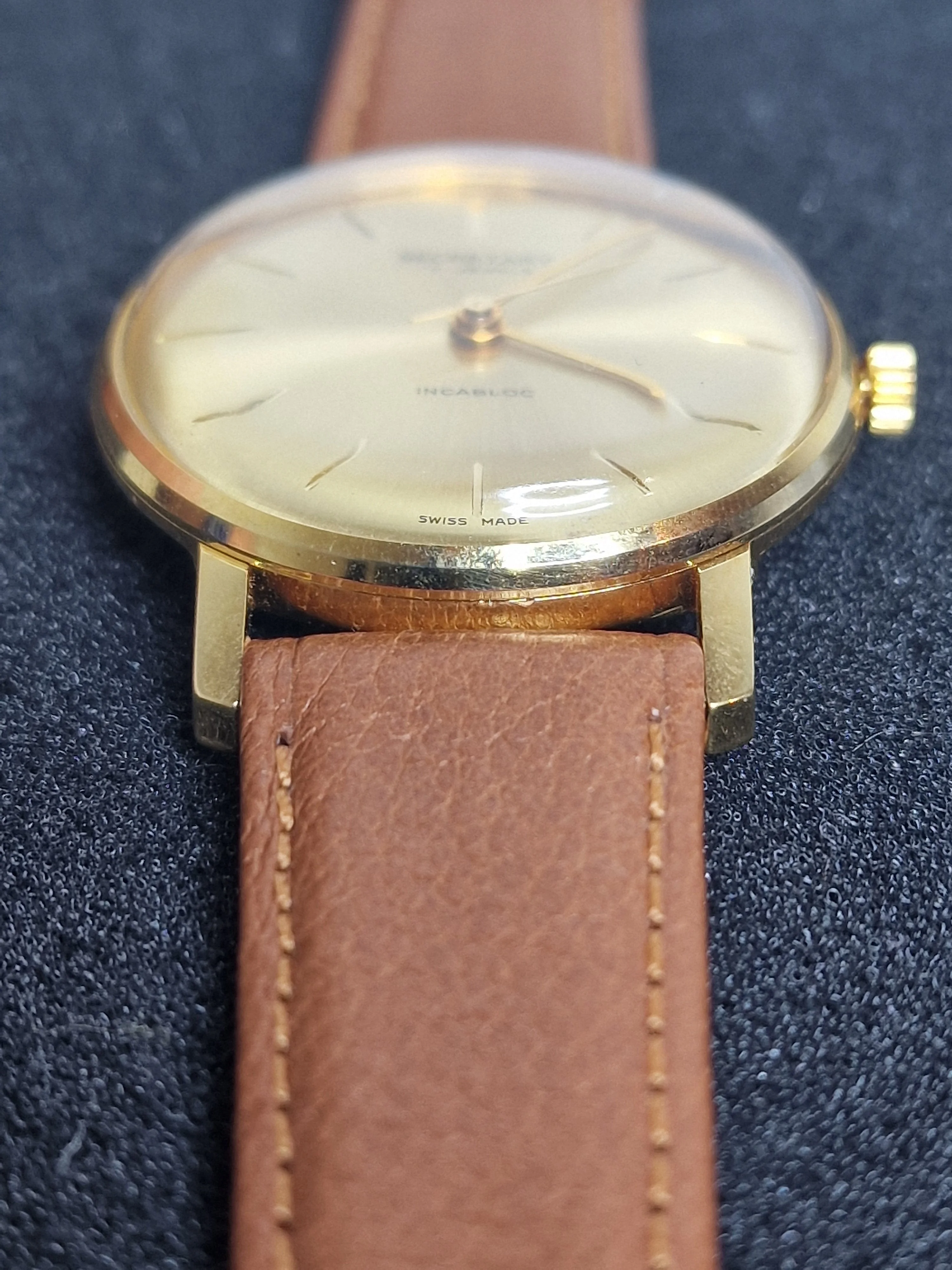 Unworn Vintage Watch "SECRETARY" – Swiss Made – Hand-Wound – 50s/60s – Gold-Tone – NOS 2