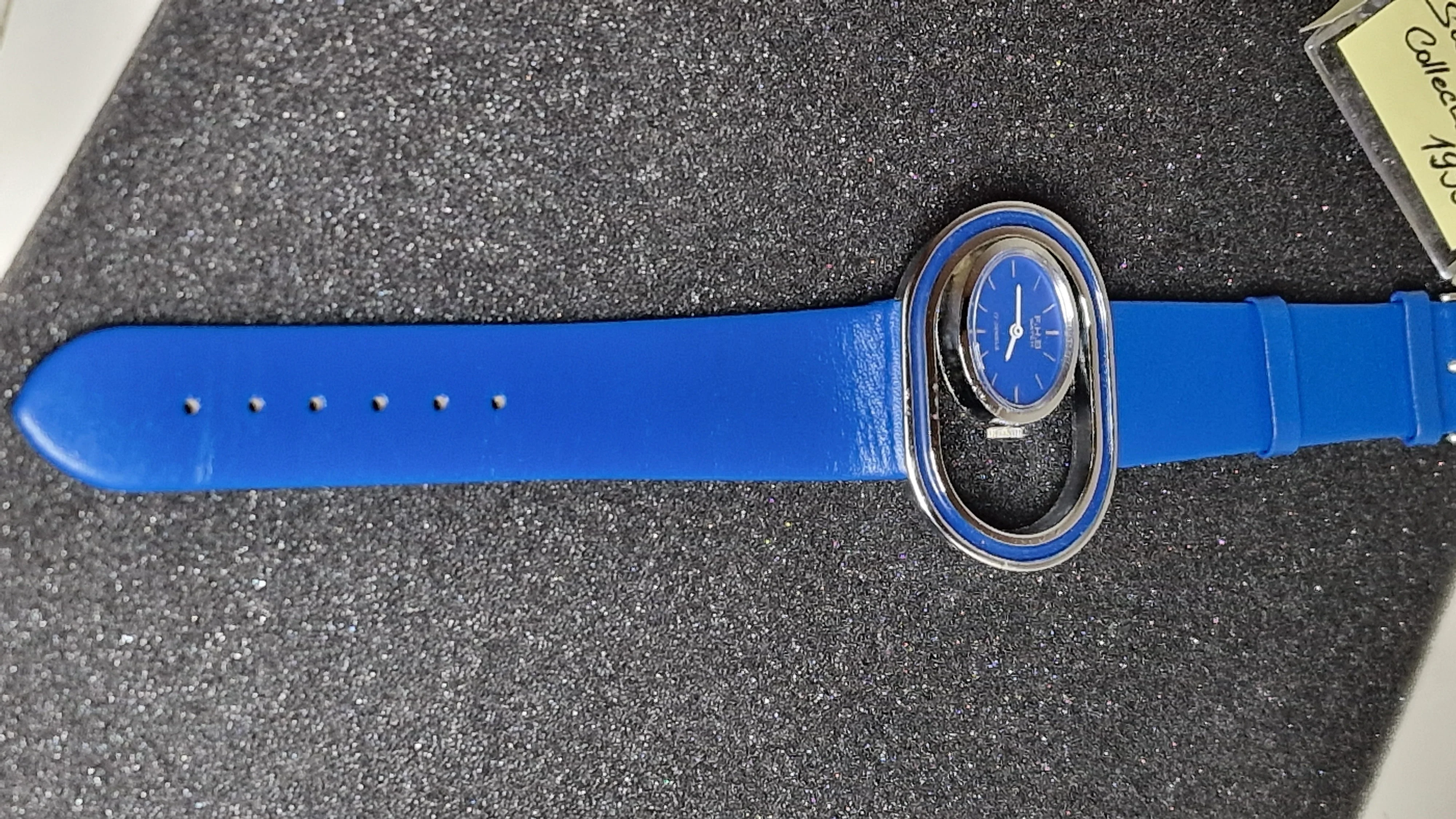 Unworn Vintage Women’s Watch – Hand-Wound, Late 1960s, Swiss Made, Blue Strap 8