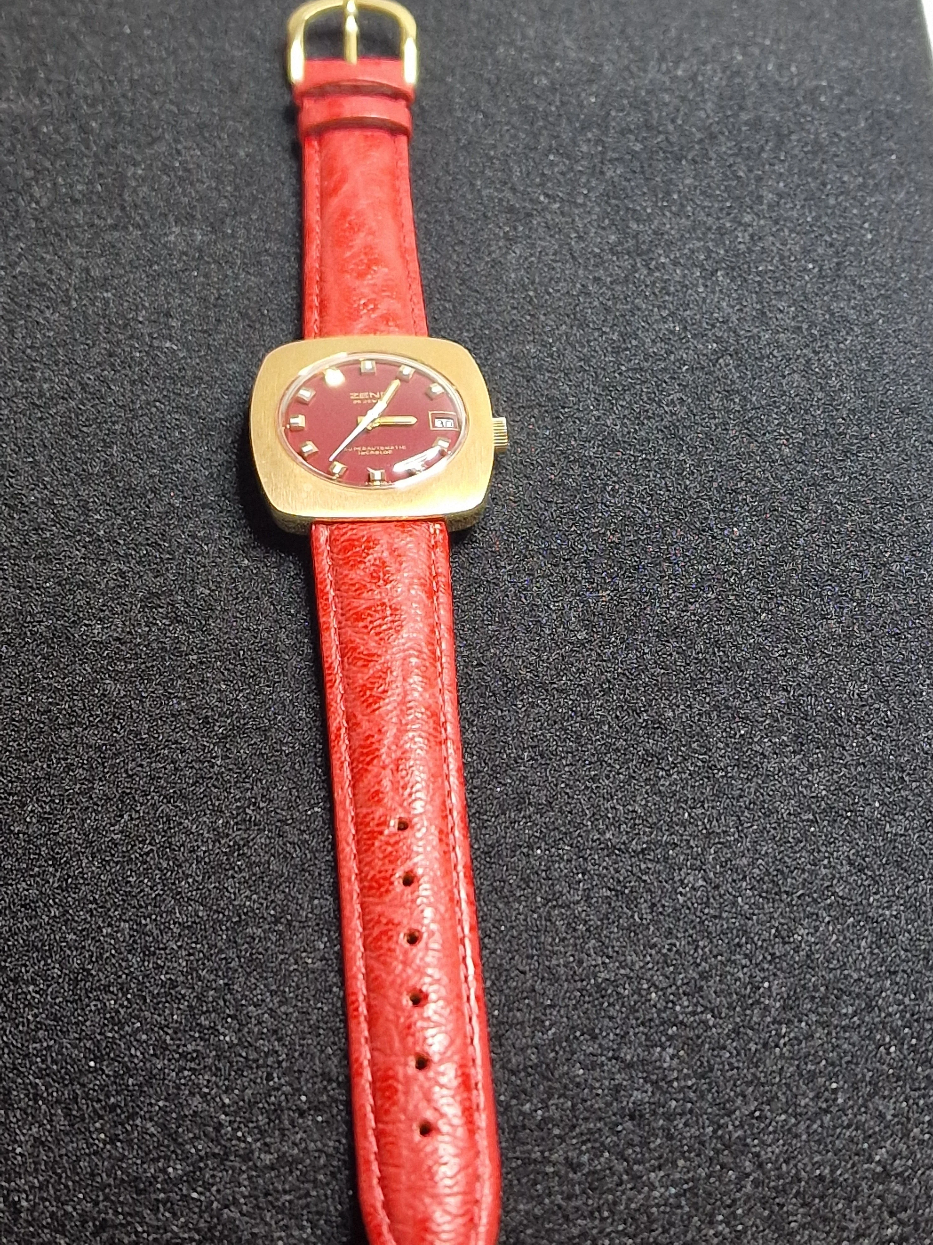 Unworn Vintage ZENO Automatic Watch – Swiss Made, 1960s, Gold-Tone Case, Rare Find 6