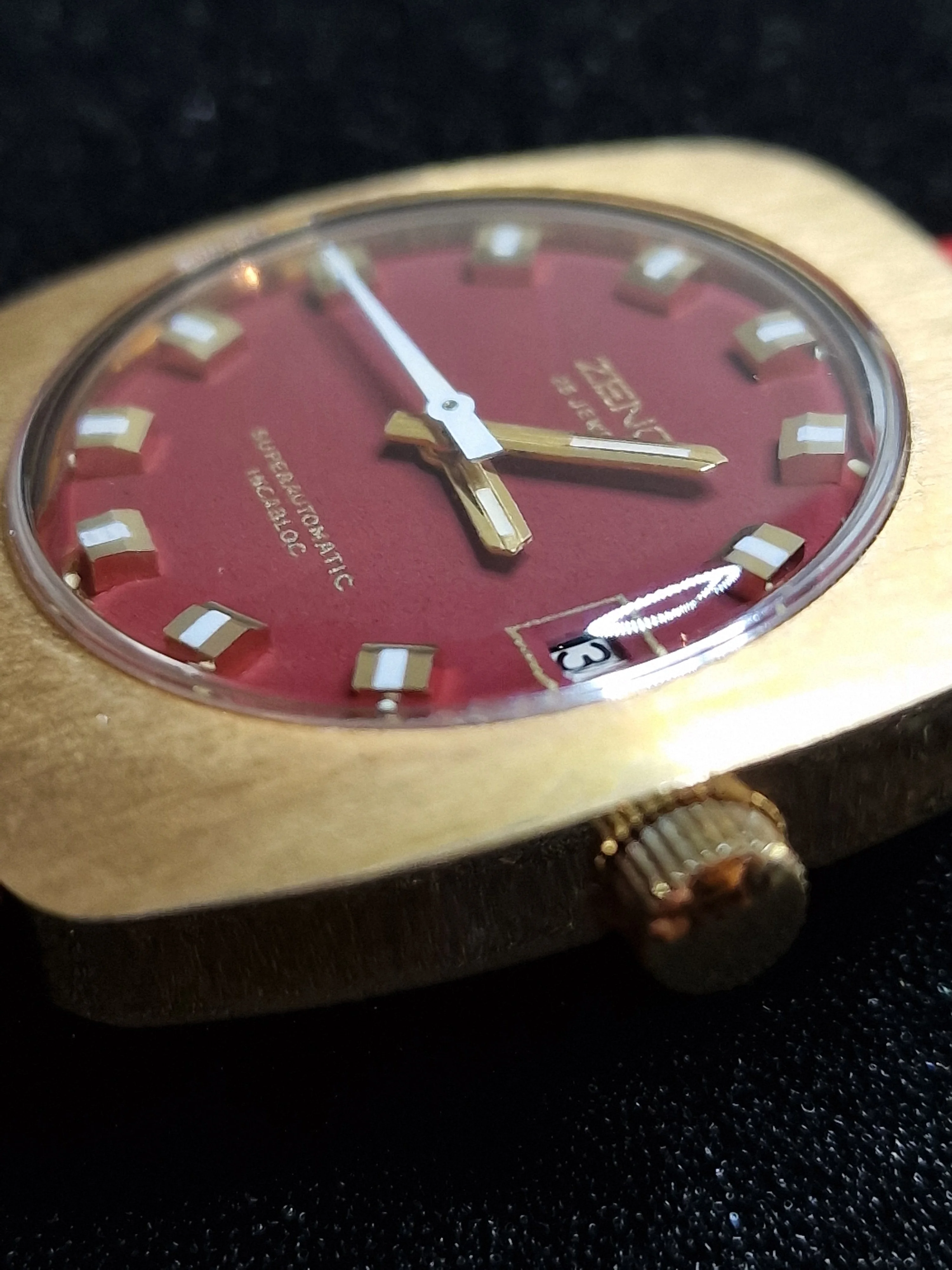 Unworn Vintage ZENO Automatic Watch – Swiss Made, 1960s, Gold-Tone Case, Rare Find 13