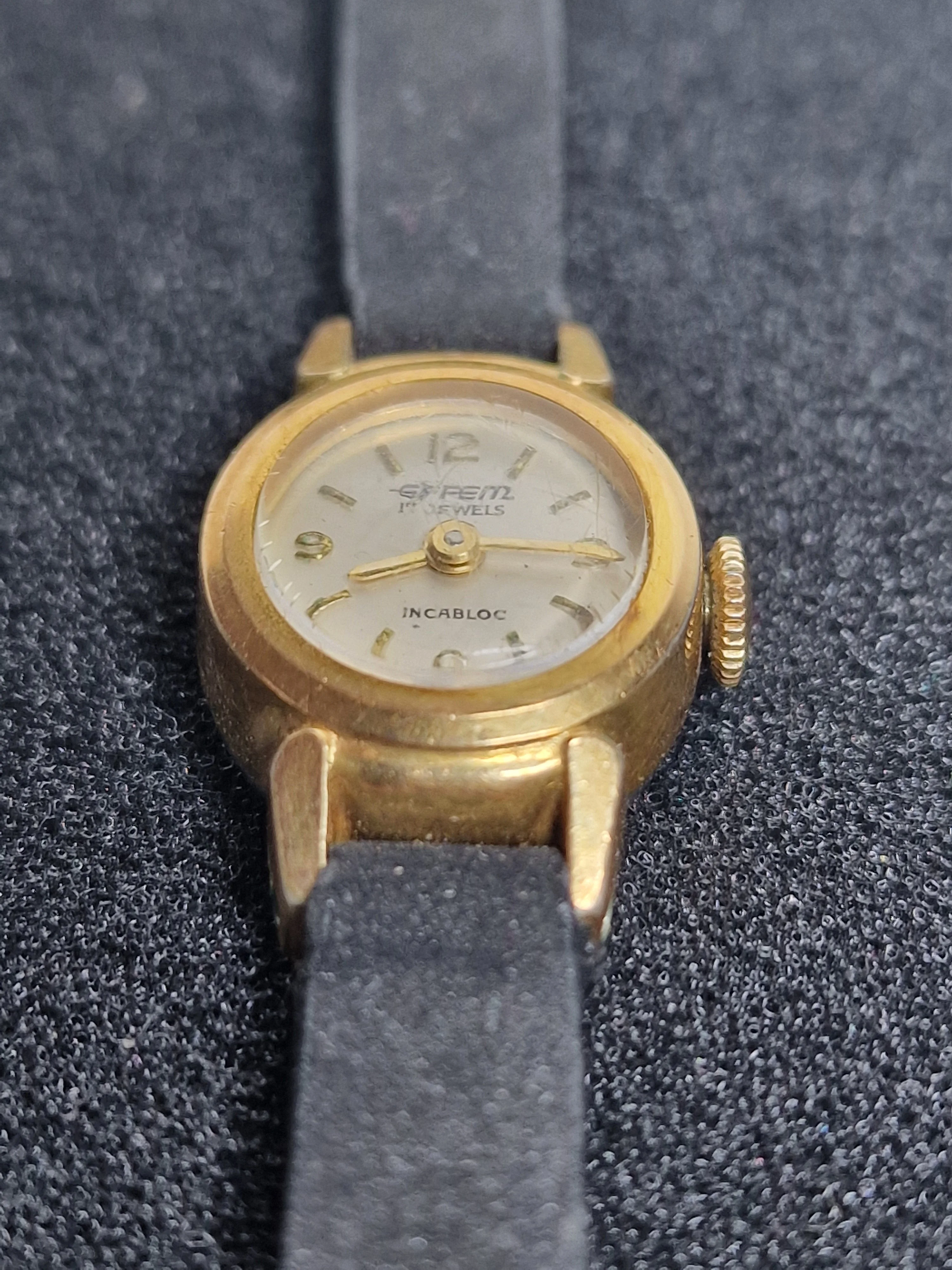 💎 Vintage EFFEM Watch – 17 Jewels | Incabloc | Gold-Plated | Art Deco Style | 15mm 2