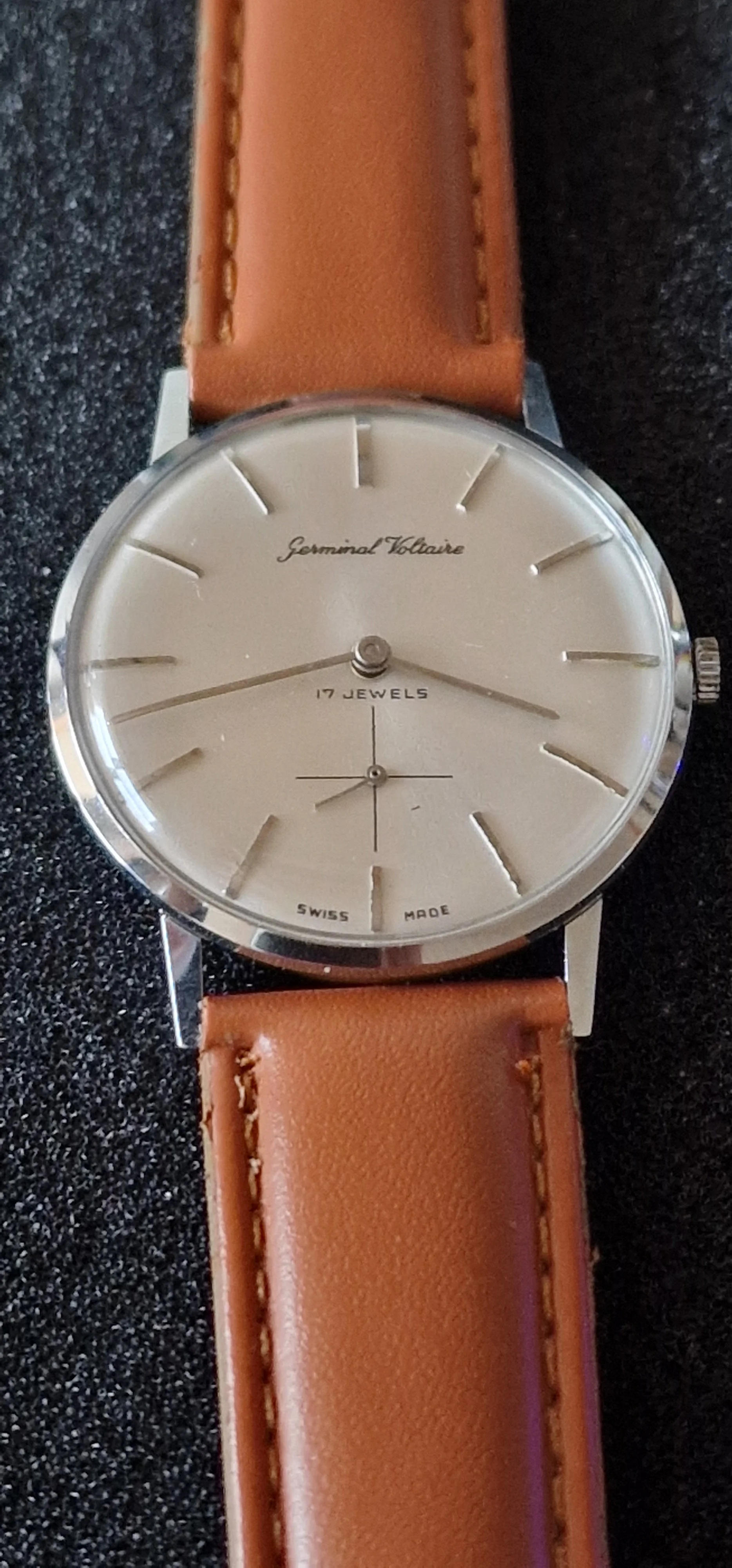 ⌚ Vintage Hand-Wound Watch "Germinal Voltaire" – Swiss Made, 34mm, Excellent Condition 2