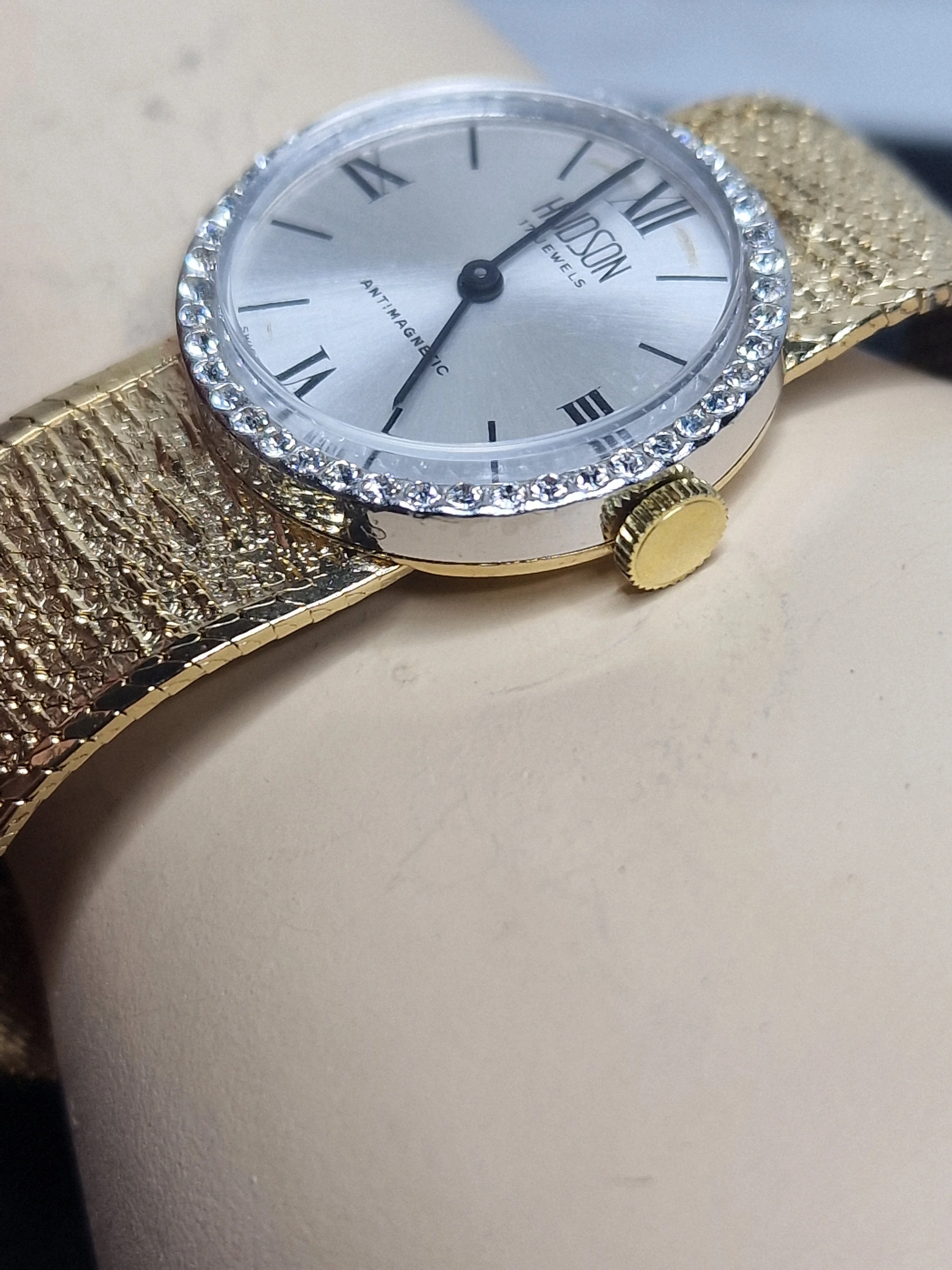 💎 Vintage Ladies’ Jewelry Watch – HUDSON | Hand-Wound | Late 1960s | Swiss Made | NOS 8