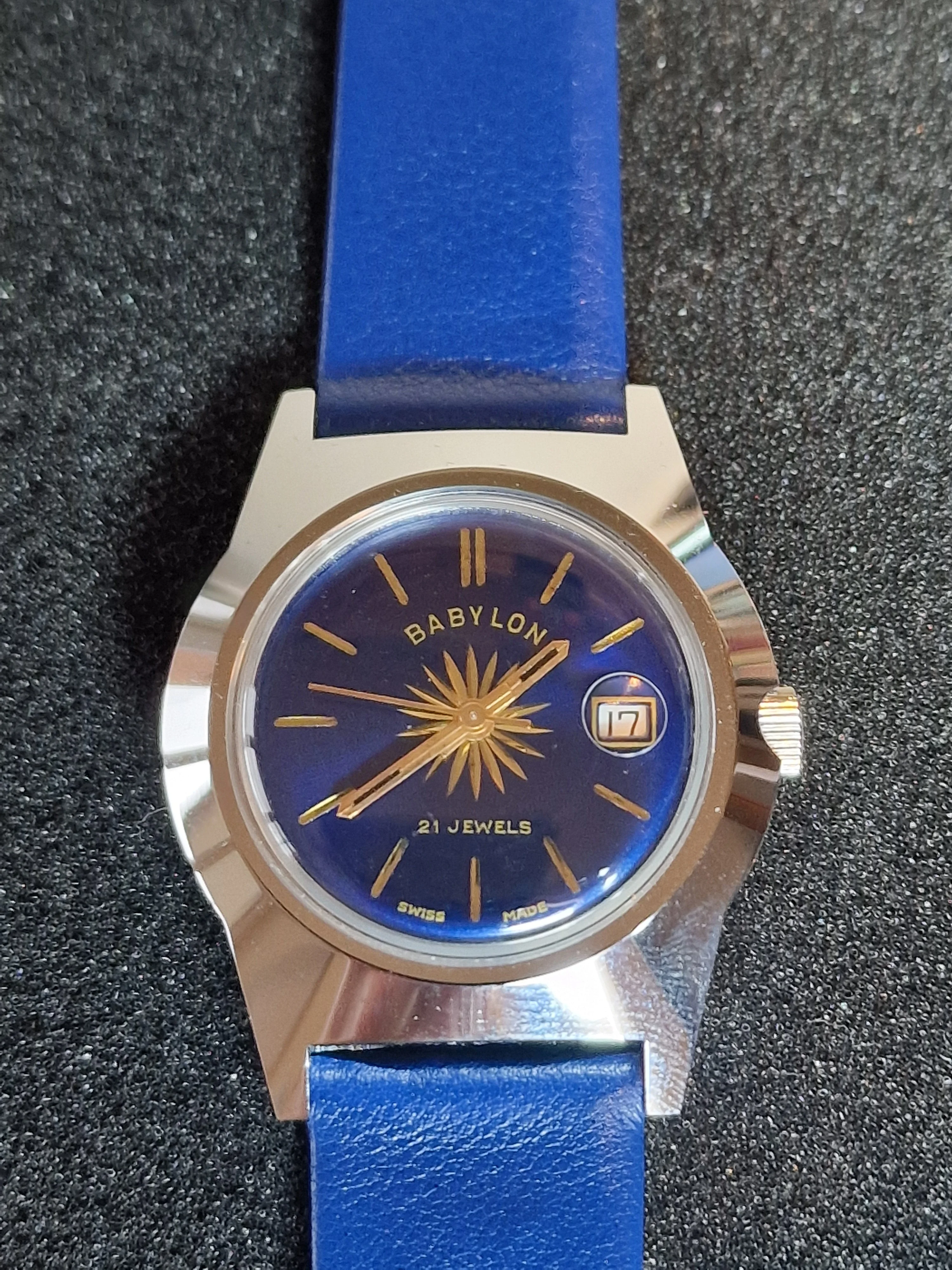 🕰️ Vintage Men's Watch "Babylon" – NOS with Manual Winding Movement