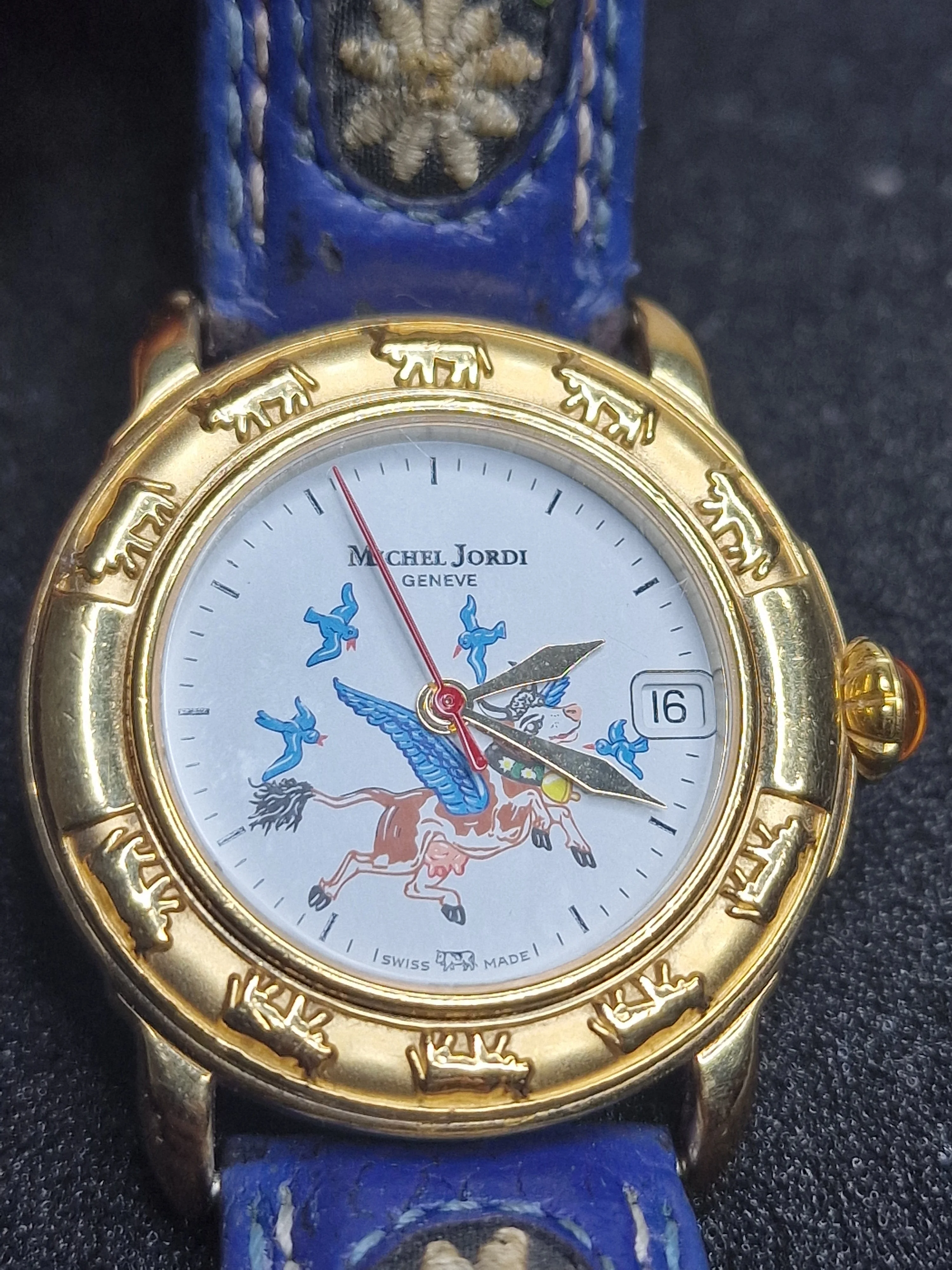 Vintage Michael Jordi Watch – Quartz – Gold Plated – 33mm – Swiss Design 8
