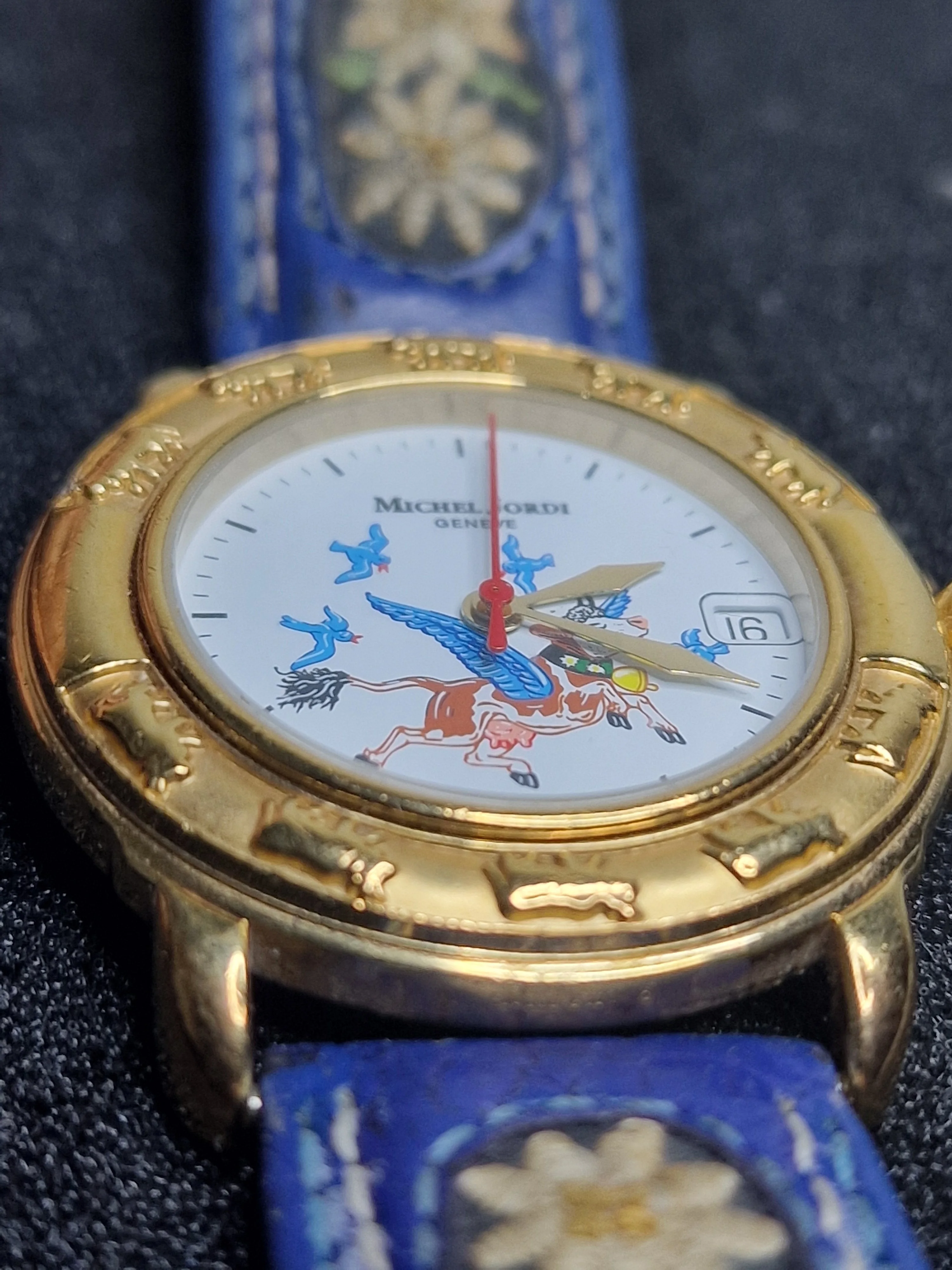 Vintage Michael Jordi Watch – Quartz – Gold Plated – 33mm – Swiss Design 9