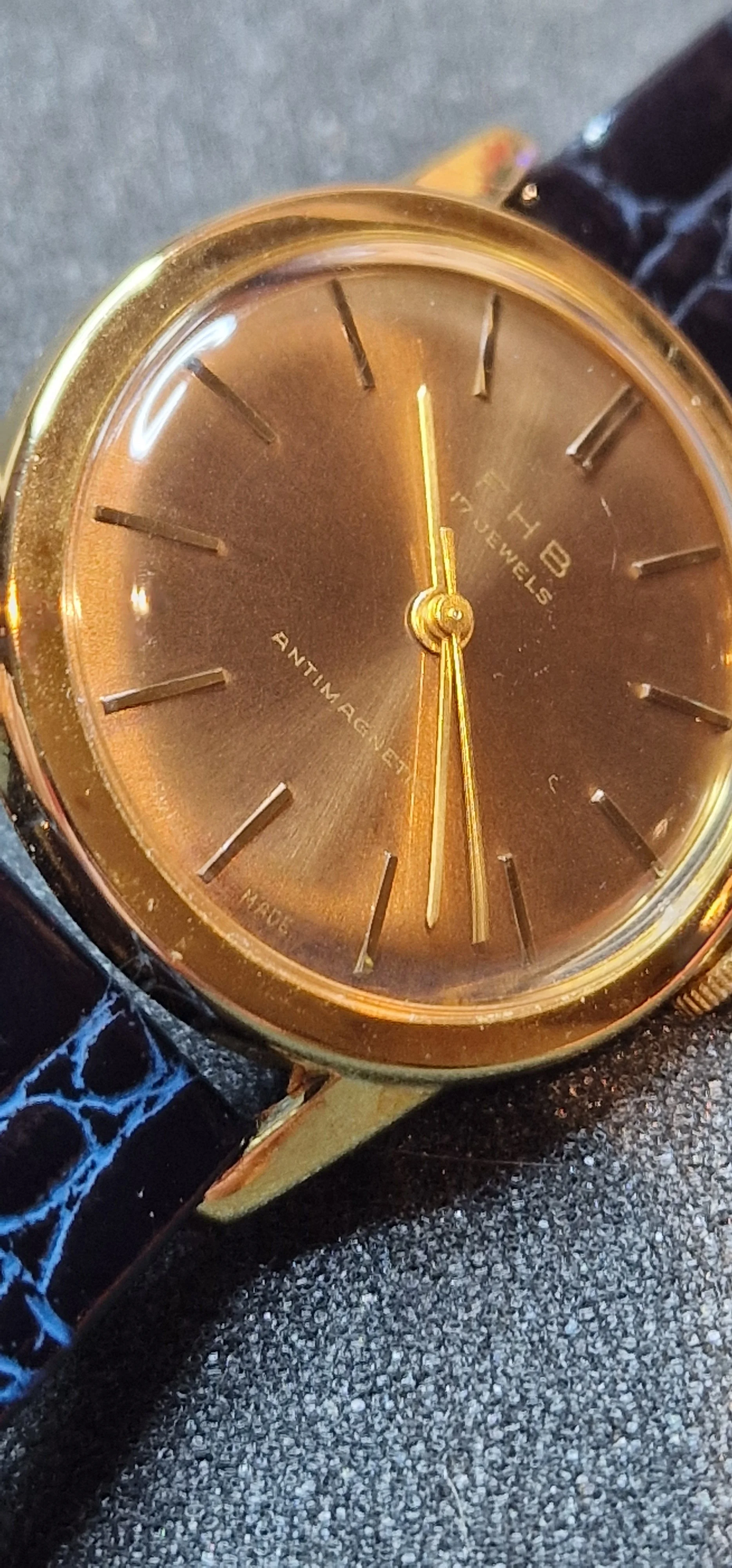 Vintage Watch "F.H.B." – Swiss Made, 1950s/60s, Hand-Wound, Unworn Old Stock 9