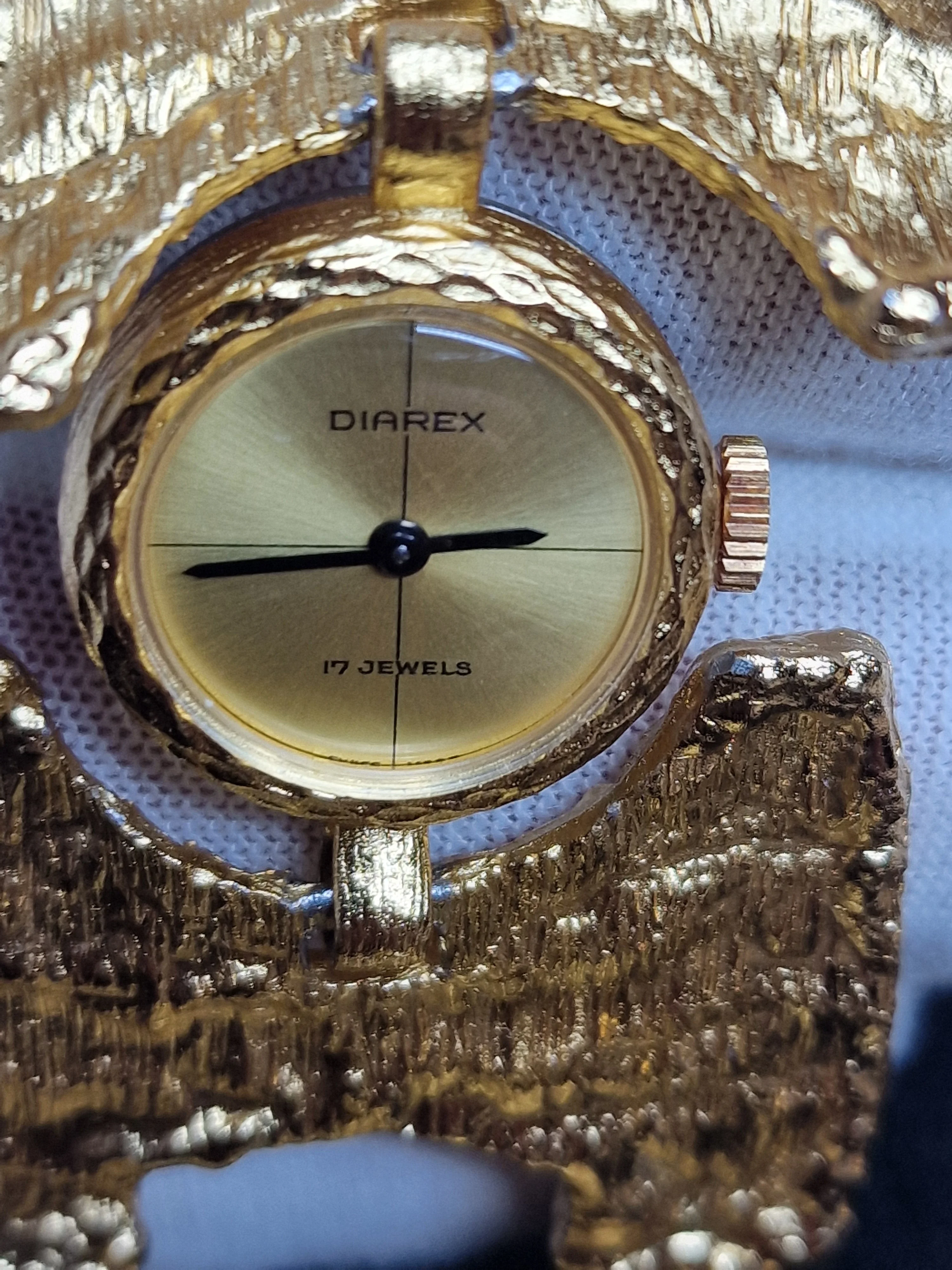 Vintage Women's Jewelry Watch "DIAREX" – 1960s, Hand-Wound, Gold-Tone 3